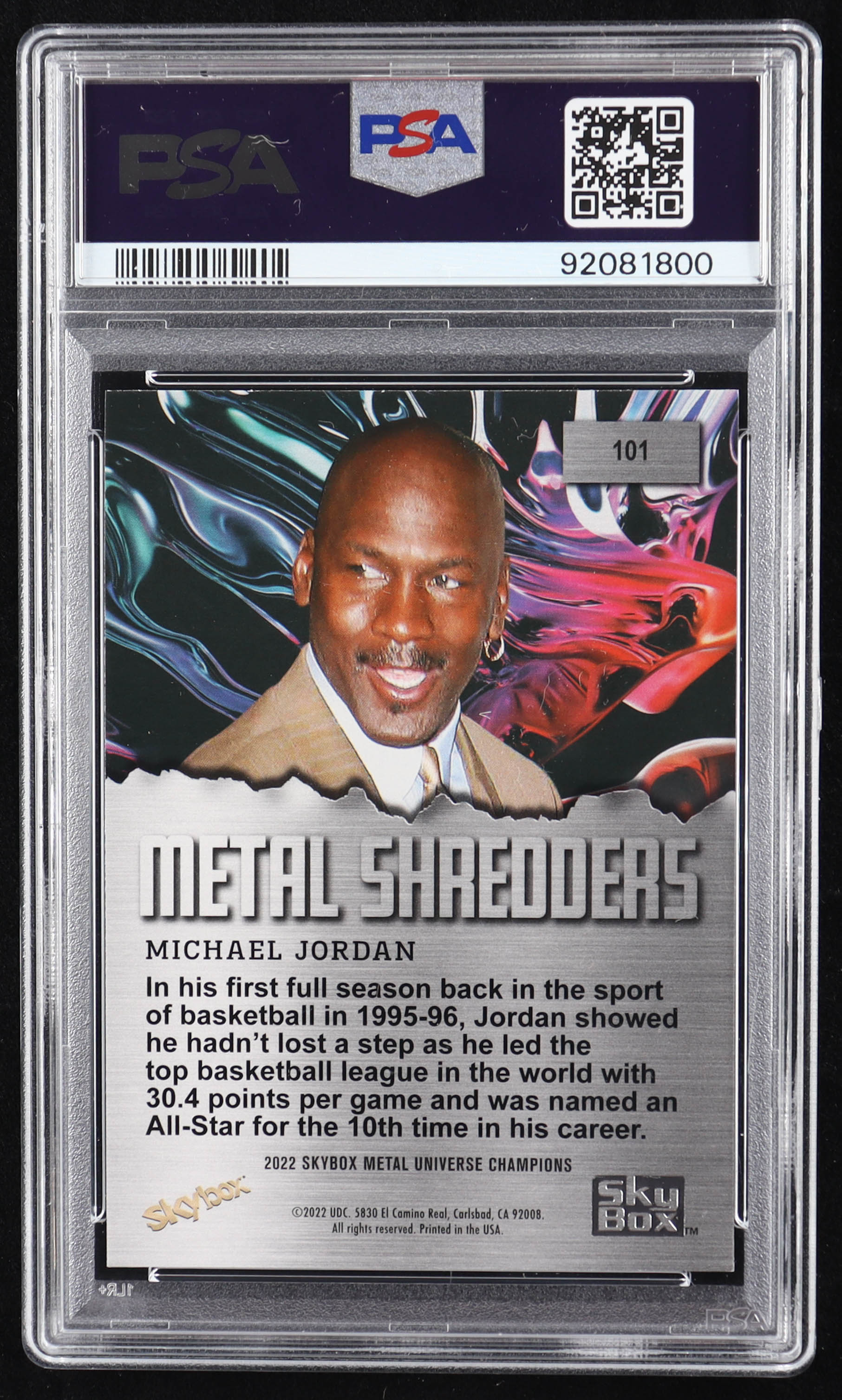 Michael Jordan 2022 Skybox Metal Universe Champions #101 MS (PSA 9) at PristineAuction.com Michael Jordan 2022 Skybox Metal Universe Champions #101 MS (PSA 9) at PristineAuction.com