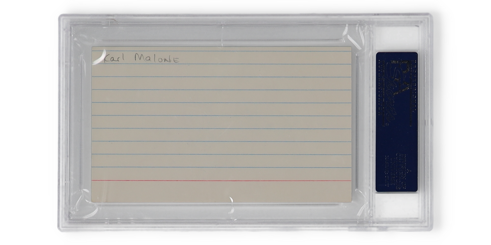 Moses "Mailman" Malone Signed 3x5 Index Card (PSA) at PristineAuction.com Moses "Mailman" Malone Signed 3x5 Index Card (PSA) at PristineAuction.com