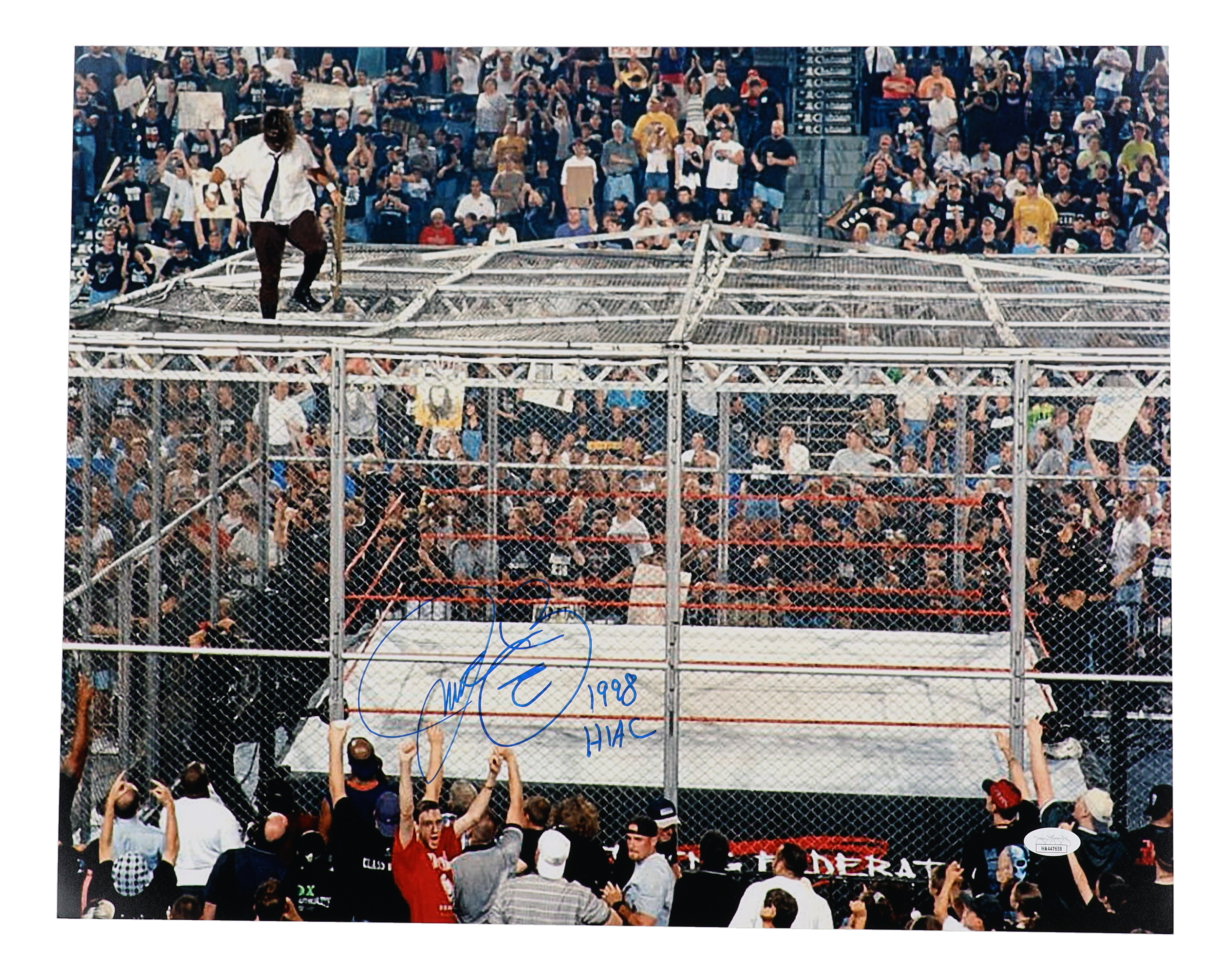 Mick Foley Signed WWE 16x20 Photo Inscribed "1998 HIAC" (JSA) at PristineAuction.com Mick Foley Signed WWE 16x20 Photo Inscribed "1998 HIAC" (JSA) at PristineAuction.com