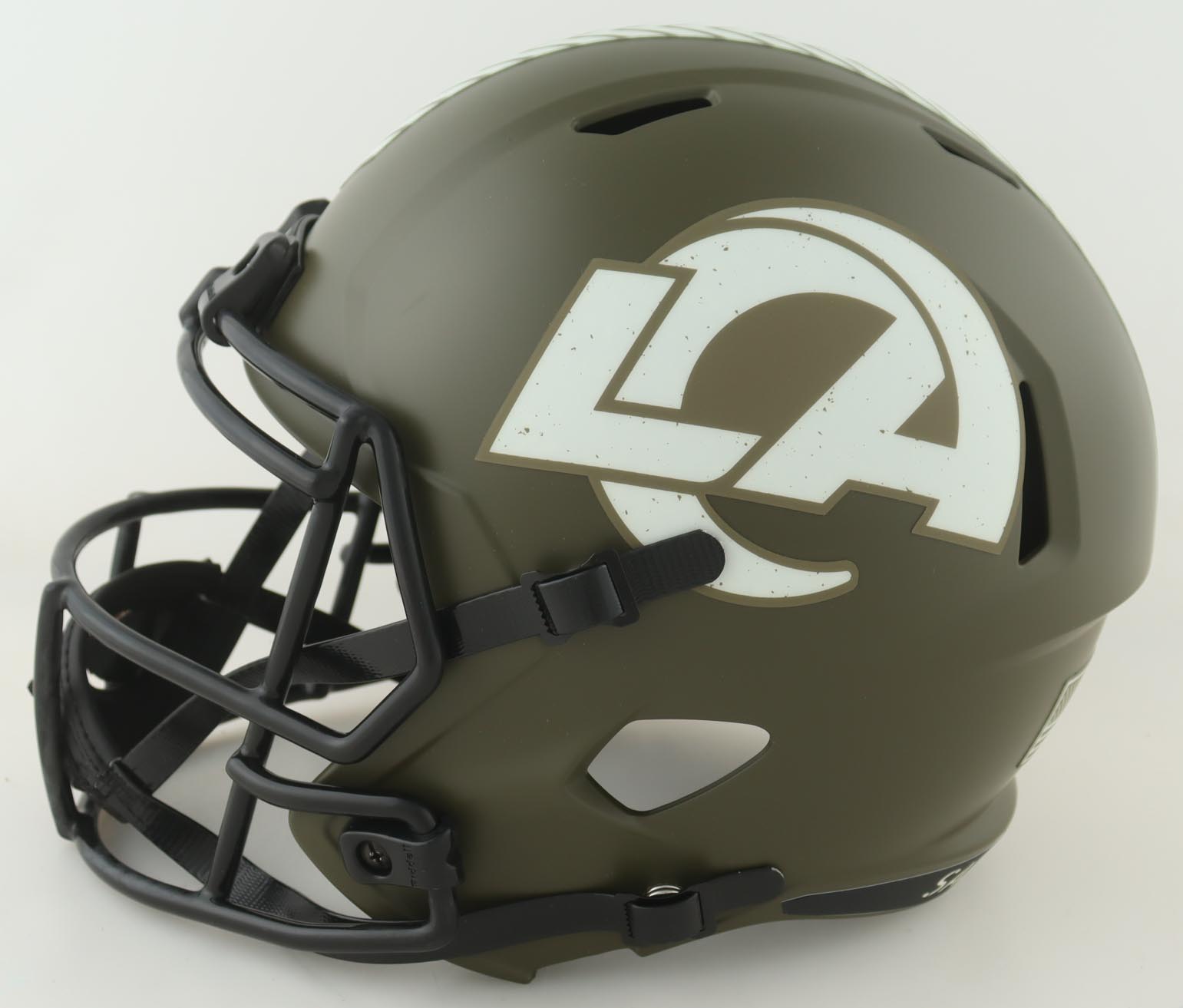 Aaron Donald Signed Rams Full-Size Salute to Service Alternate Speed Helmet (Beckett) at PristineAuction.com Aaron Donald Signed Rams Full-Size Salute to Service Alternate Speed Helmet (Beckett) at PristineAuction.com