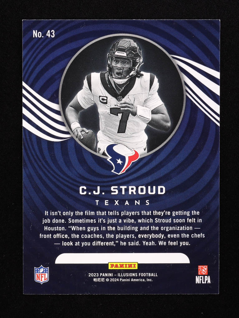 CJ Stroud 2023 Panini Illusions Orange #43 RC at PristineAuction.com CJ Stroud 2023 Panini Illusions Orange #43 RC at PristineAuction.com