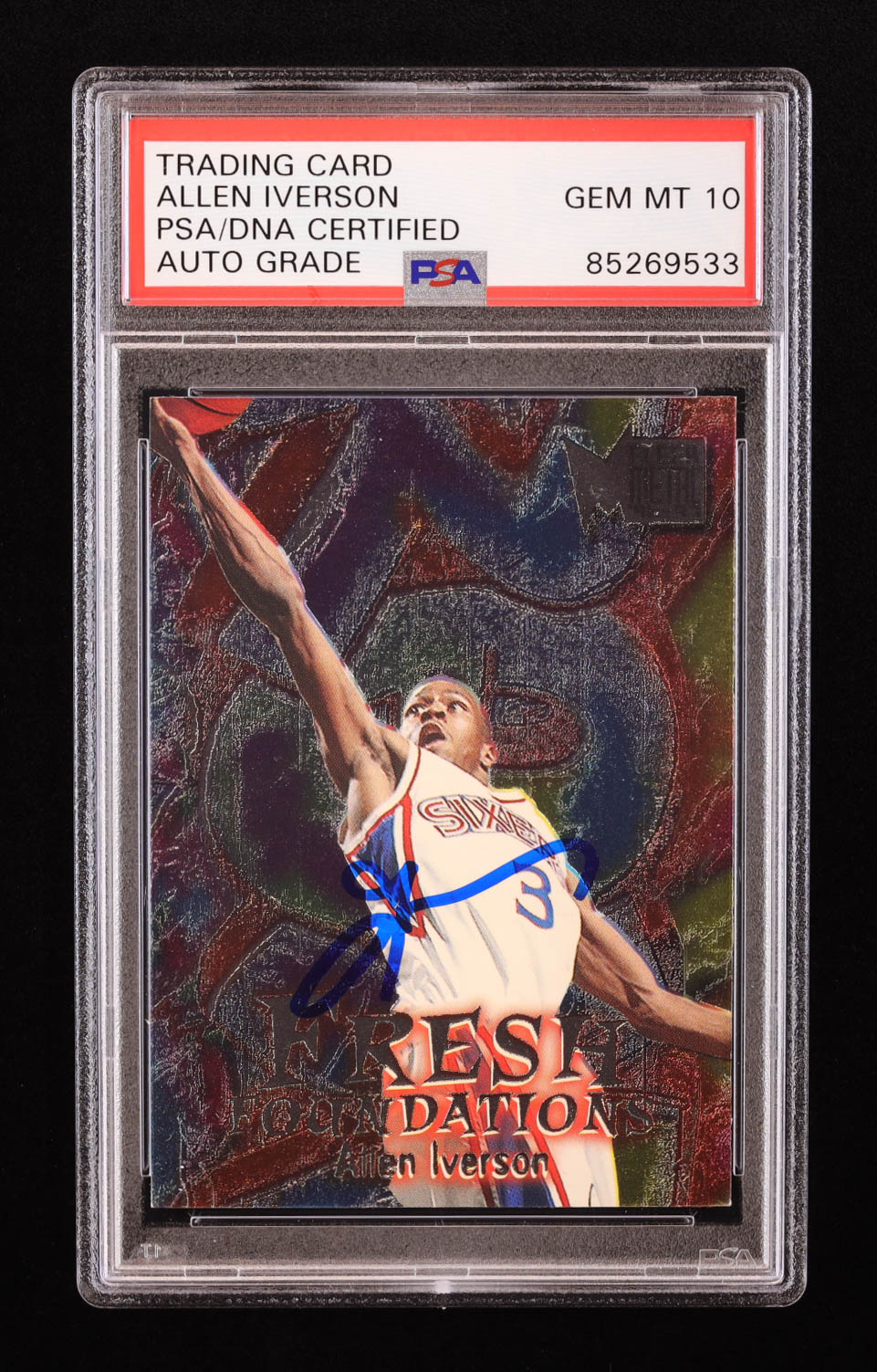 Allen Iverson Signed 1996-97 Metal #236 FF RC (PSA | Autograph Graded PSA 10) at PristineAuction.com Allen Iverson Signed 1996-97 Metal #236 FF RC (PSA | Autograph Graded PSA 10) at PristineAuction.com
