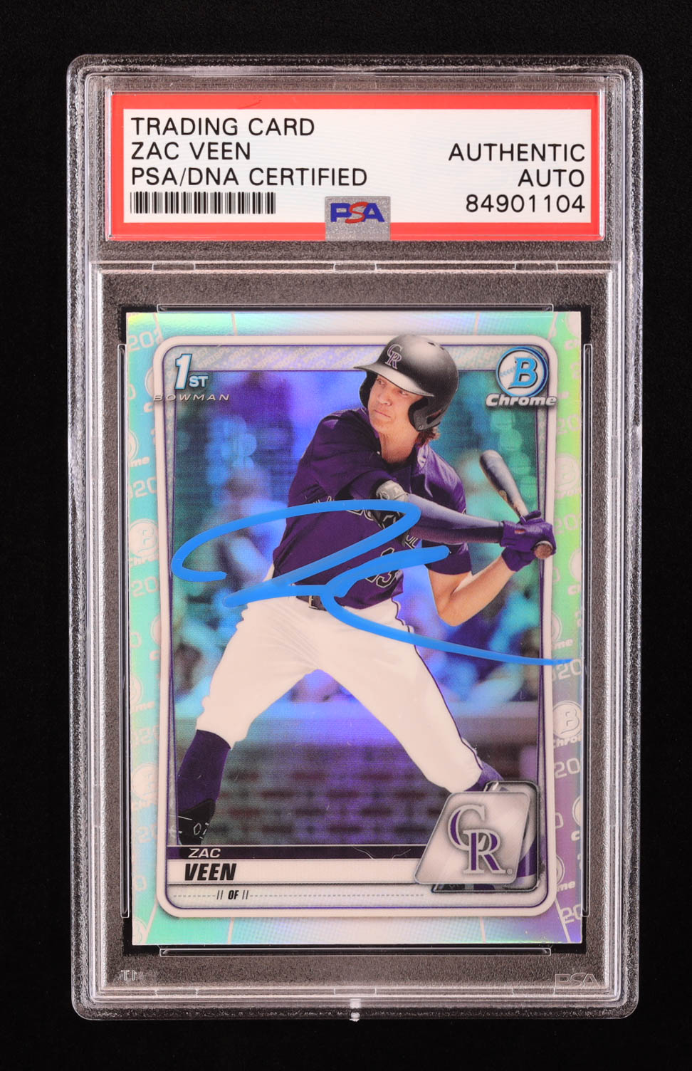 Zac Veen Signed 2020 Bowman Chrome Draft Refractors #BD107 RC (PSA) at PristineAuction.com Zac Veen Signed 2020 Bowman Chrome Draft Refractors #BD107 RC (PSA) at PristineAuction.com