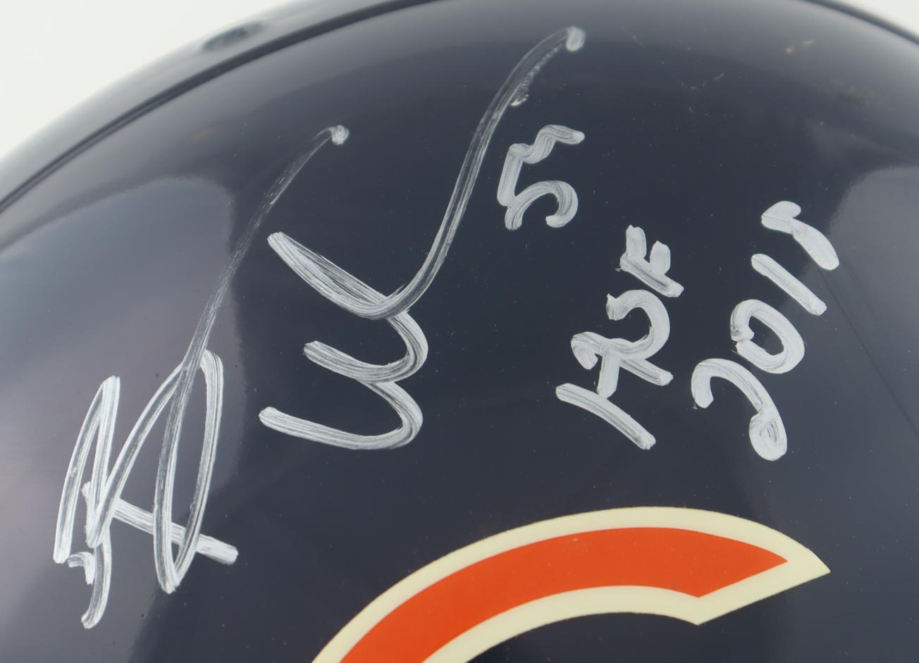 Brian Urlacher Signed Bears Full-Size Helmet Inscribed "HOF 2018" (JSA) at PristineAuction.com Brian Urlacher Signed Bears Full-Size Helmet Inscribed "HOF 2018" (JSA) at PristineAuction.com