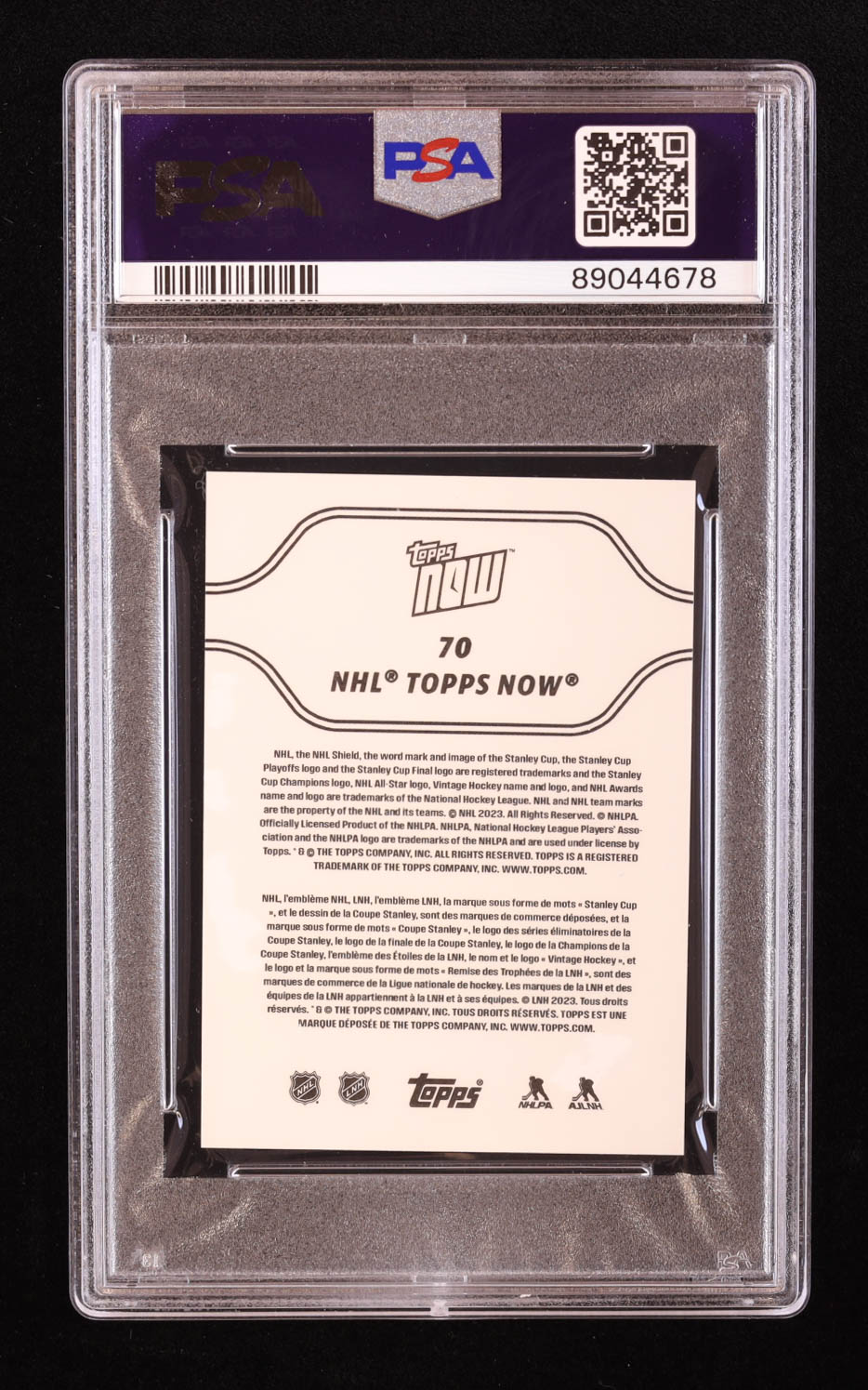 Connor Bedard 2023-24 Topps Now Stickers #70 RC (PSA 10) at PristineAuction.com Connor Bedard 2023-24 Topps Now Stickers #70 RC (PSA 10) at PristineAuction.com