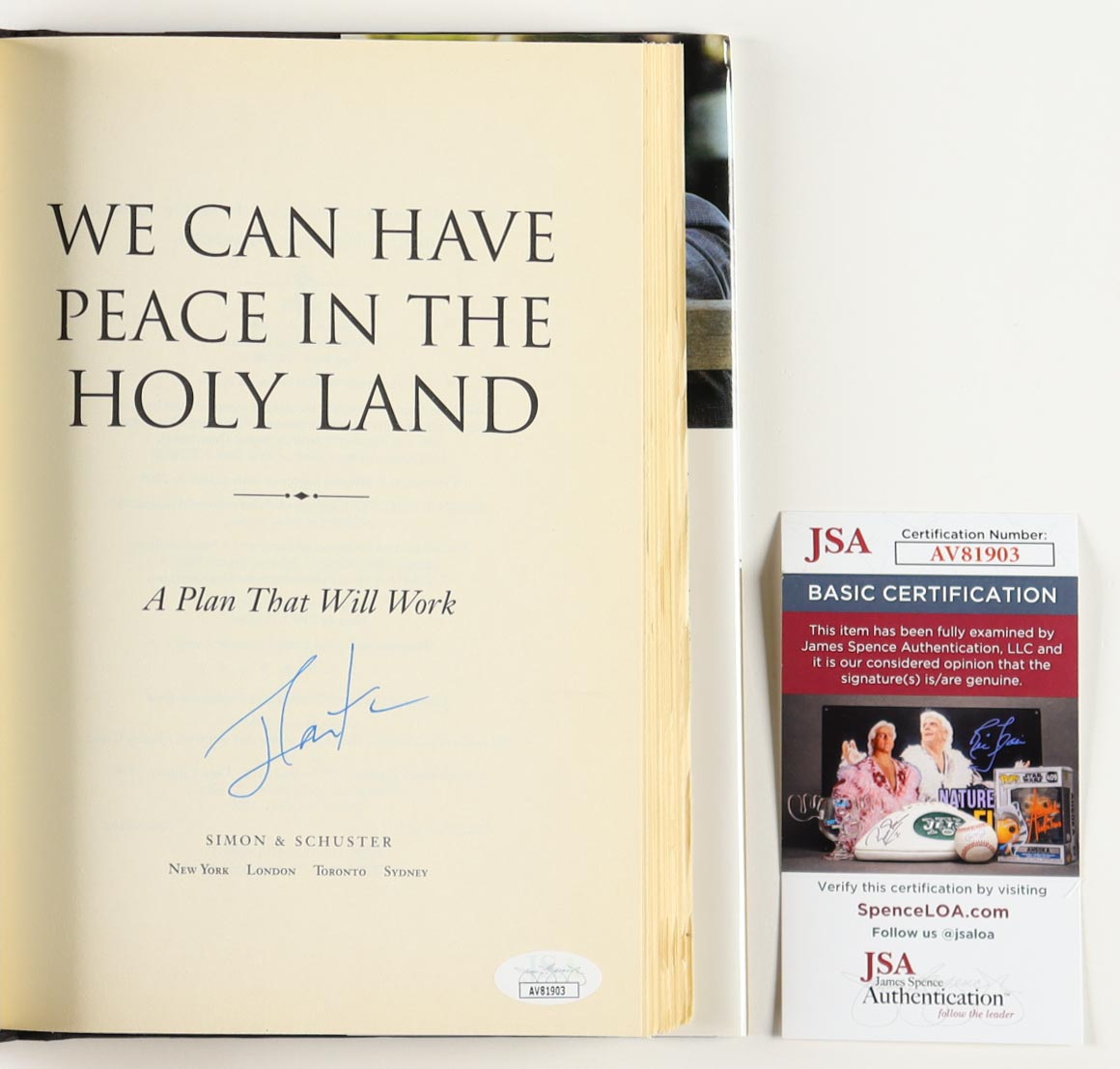 Jimmy Carter Signed "We Can Have Peace In The Holy Land" Hardcover Book (JSA) at PristineAuction.com Jimmy Carter Signed "We Can Have Peace In The Holy Land" Hardcover Book (JSA) at PristineAuction.com