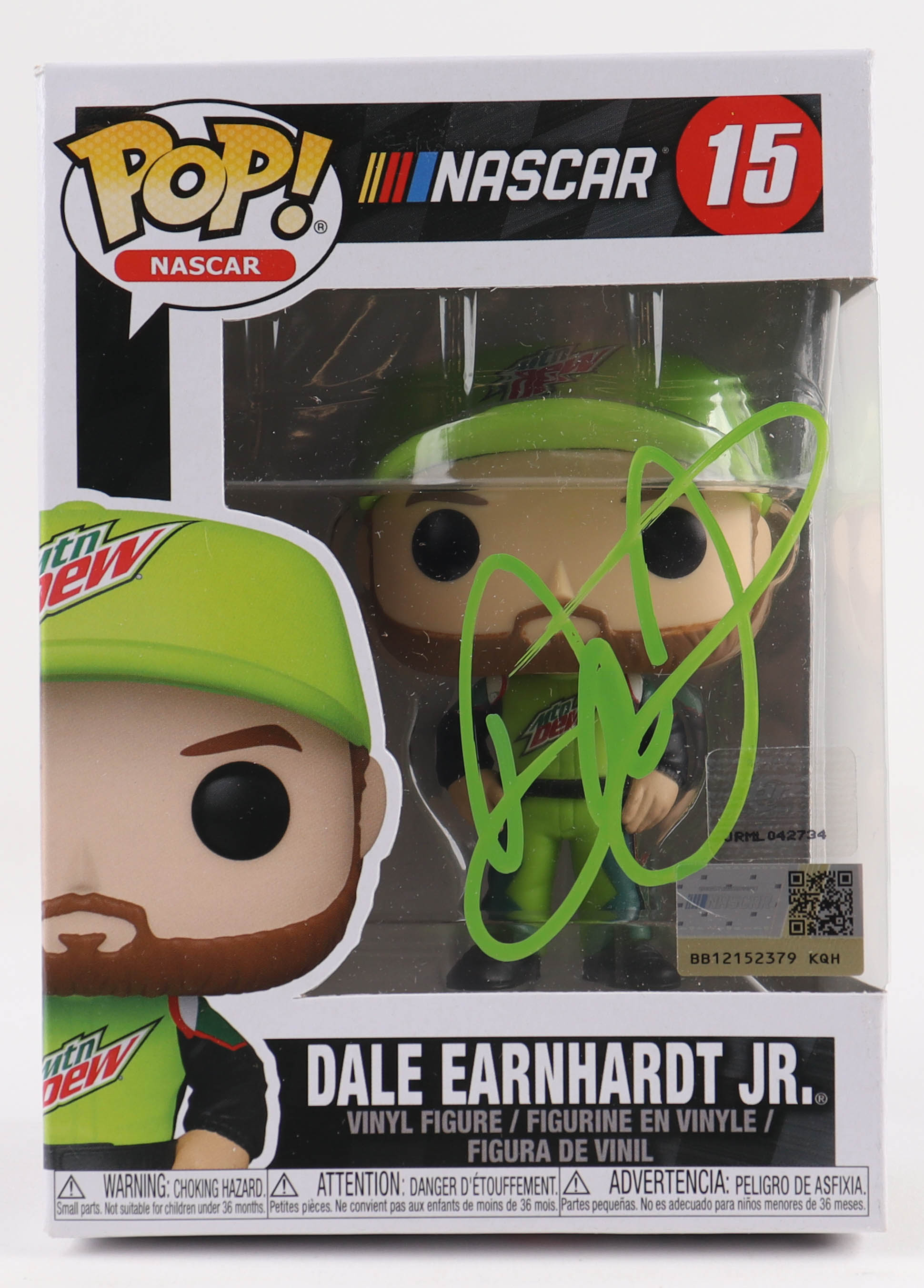 Dale Earnhardt Jr. Signed NASCAR "Mountain Dew" #15 Funko Pop! Vinyl Figure (Earnhardt Jr.) at PristineAuction.com Dale Earnhardt Jr. Signed NASCAR "Mountain Dew" #15 Funko Pop! Vinyl Figure (Earnhardt Jr.) at PristineAuction.com
