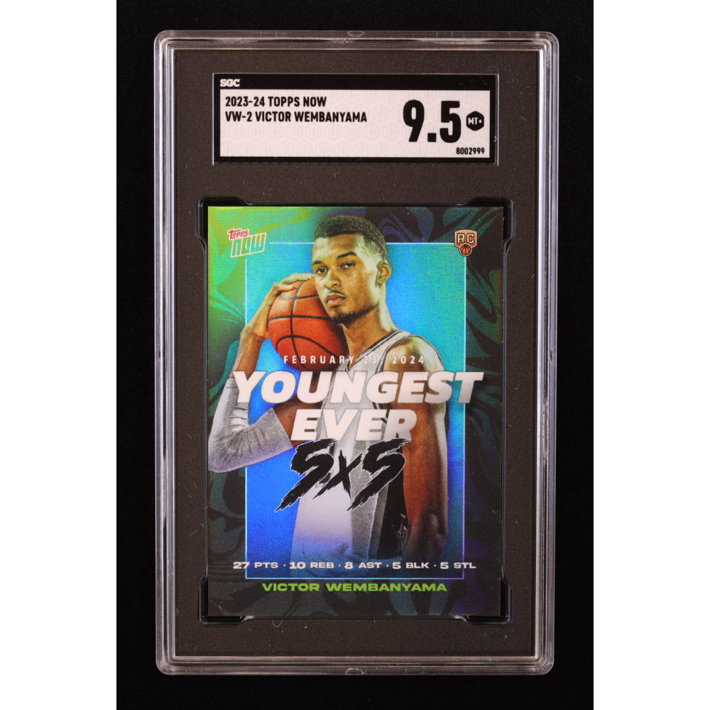 Victor Wembanyama 2023-24 Topps Now Victor Wembanyama #VW2 RC (SGC 9.5) at PristineAuction.com