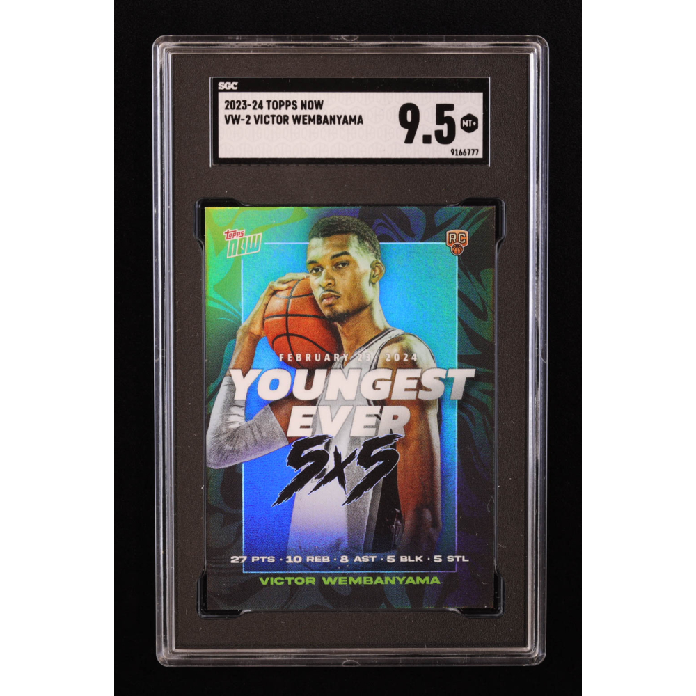 Victor Wembanyama 2023-24 Topps Now Victor Wembanyama #VW2 RC (SGC 9.5) at PristineAuction.com