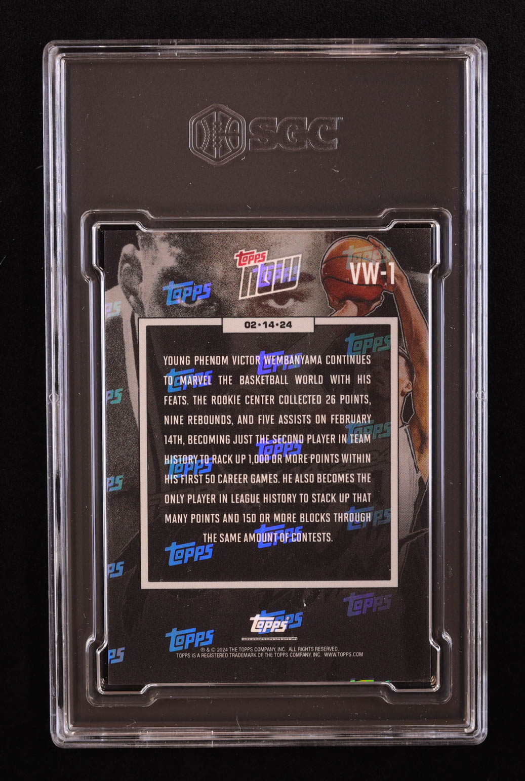 Victor Wembanyama 2023-24 Topps Now Victor Wembanyama #VW1 RC (SGC 9.5) at PristineAuction.com Victor Wembanyama 2023-24 Topps Now Victor Wembanyama #VW1 RC (SGC 9.5) at PristineAuction.com