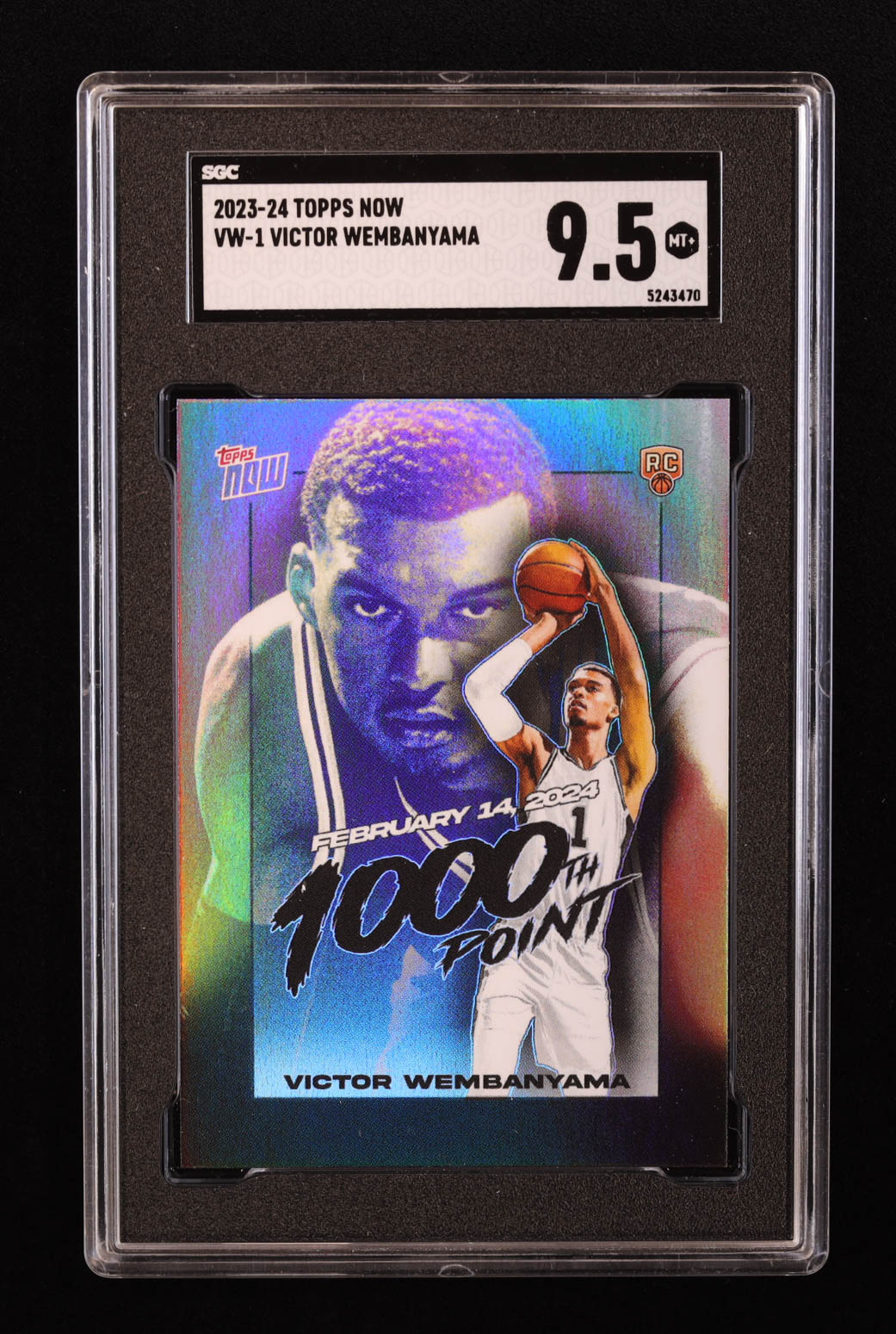Victor Wembanyama 2023-24 Topps Now Victor Wembanyama #VW1 RC (SGC 9.5) at PristineAuction.com Victor Wembanyama 2023-24 Topps Now Victor Wembanyama #VW1 RC (SGC 9.5) at PristineAuction.com