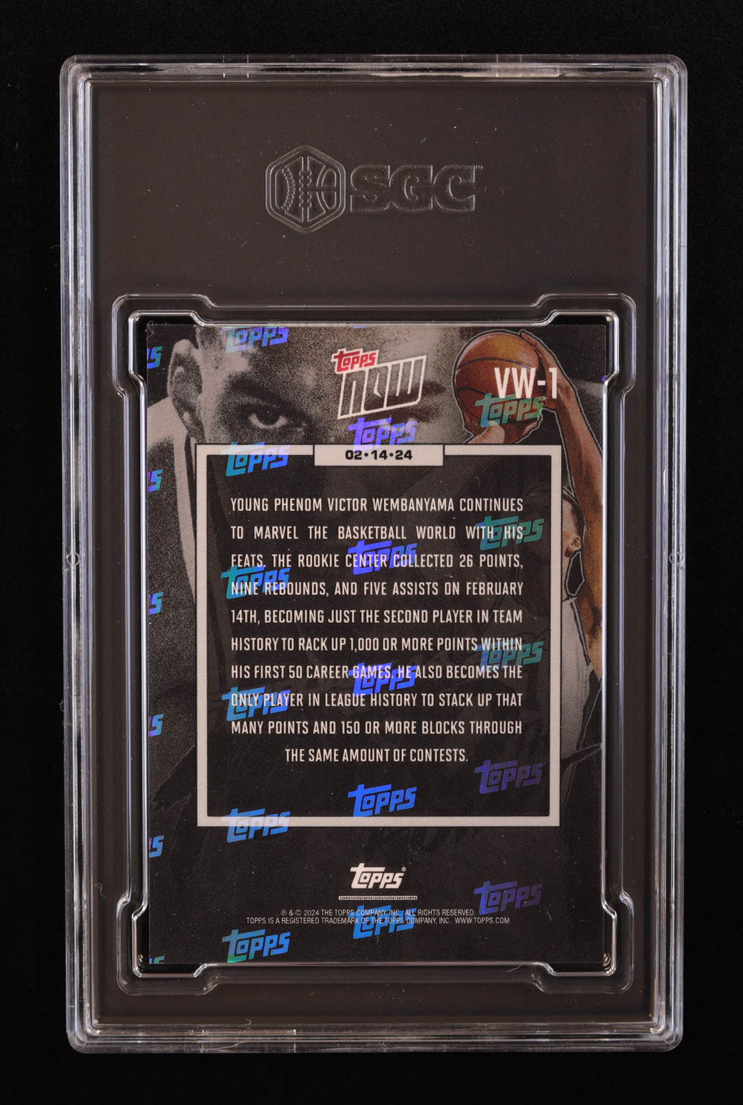 Victor Wembanyama 2023-24 Topps Now Victor Wembanyama #VW1 RC (SGC 9.5) at PristineAuction.com Victor Wembanyama 2023-24 Topps Now Victor Wembanyama #VW1 RC (SGC 9.5) at PristineAuction.com