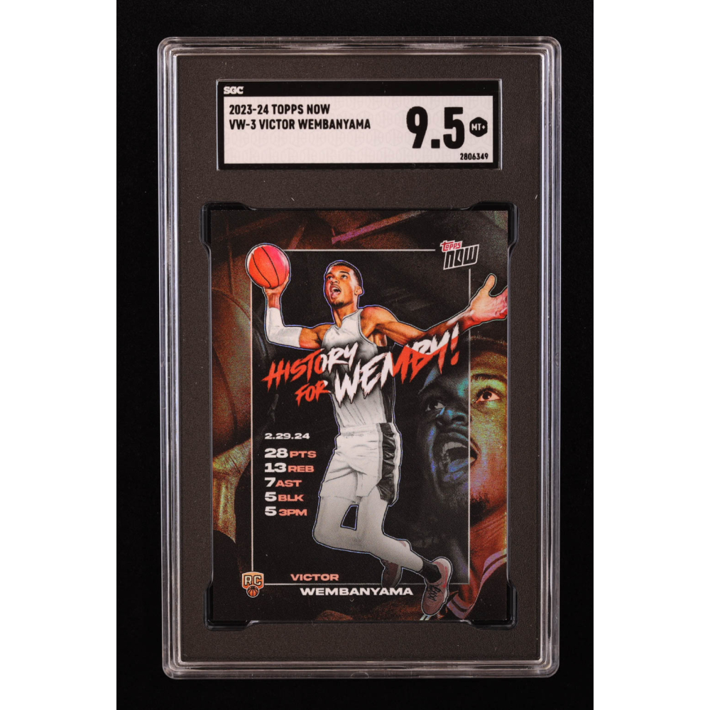Victor Wembanyama 2023-24 Topps Now Victor Wembanyama #VW3 RC (SGC 9.5) at PristineAuction.com