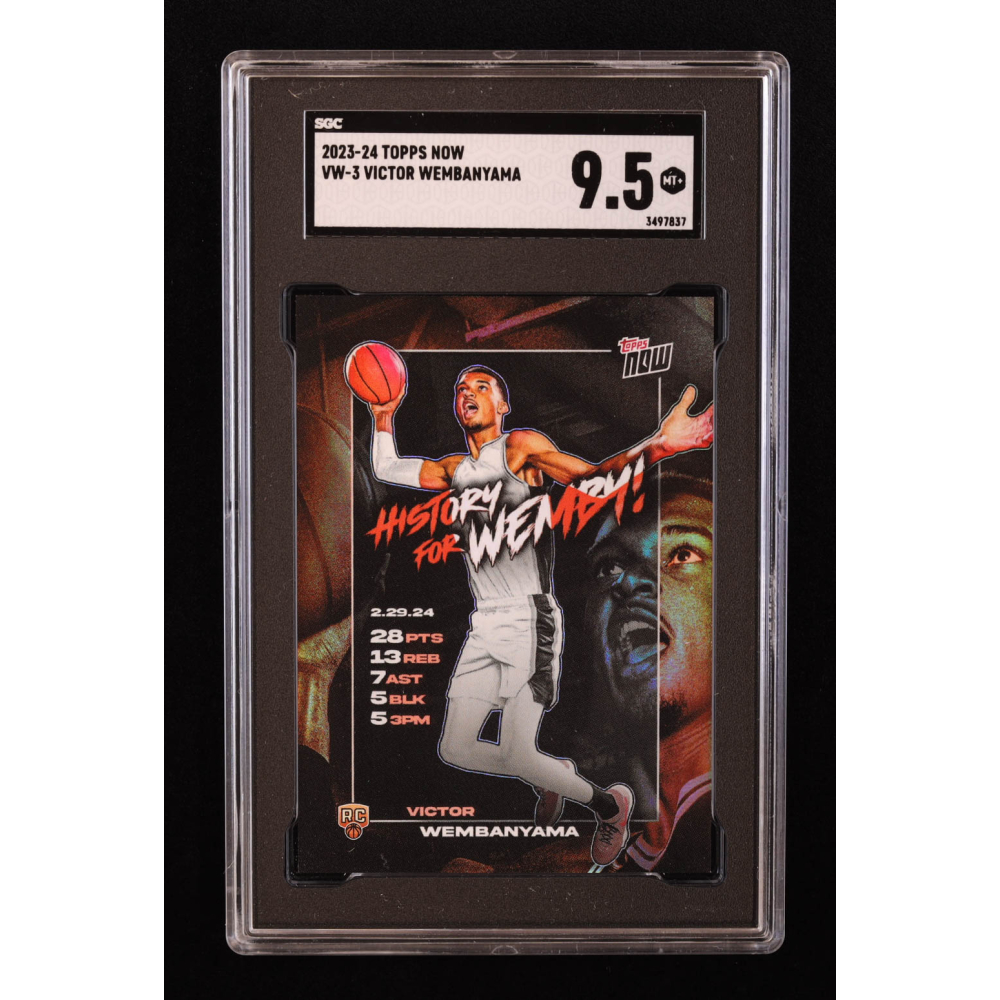 Victor Wembanyama 2023-24 Topps Now Victor Wembanyama #VW3 RC (SGC 9.5) at PristineAuction.com