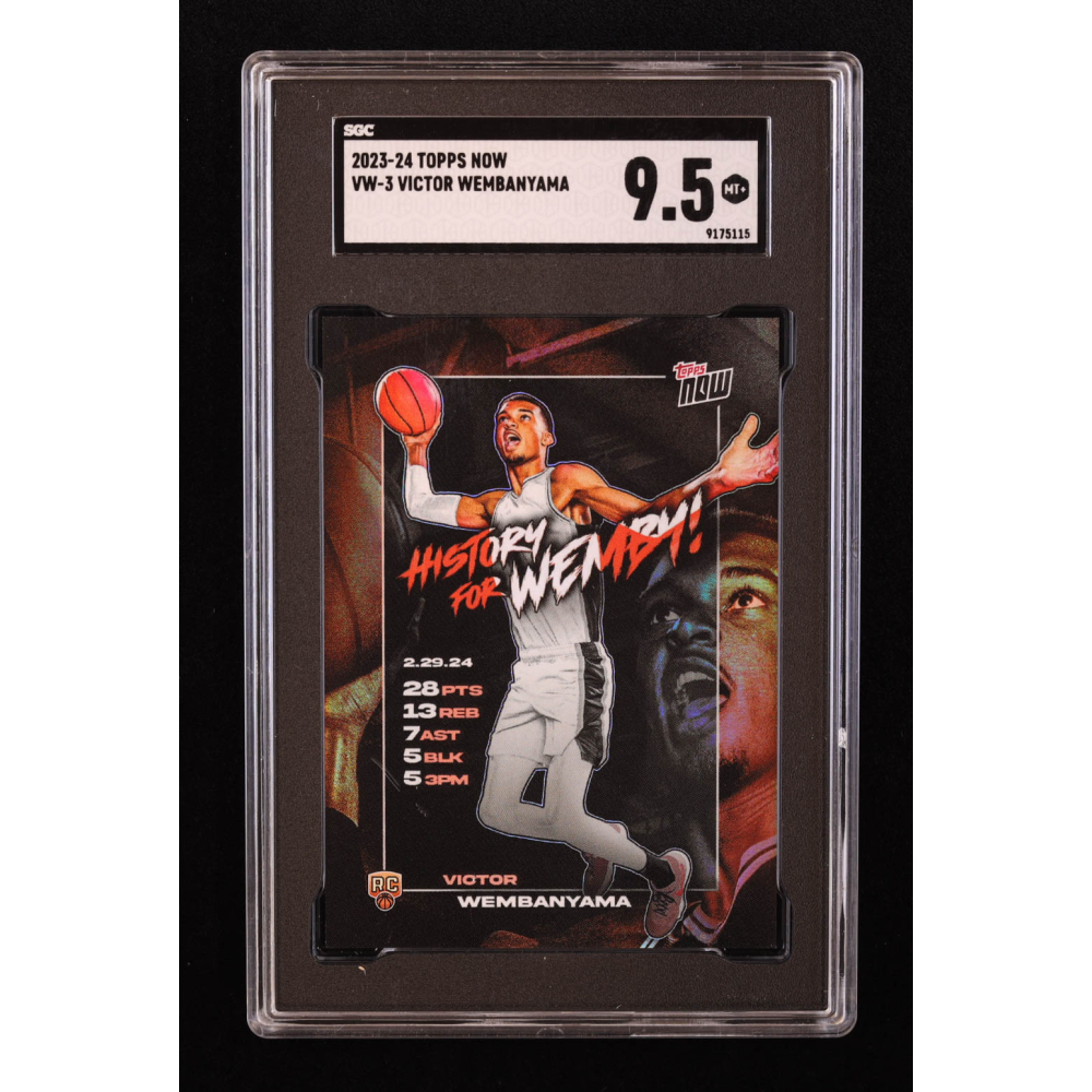 Victor Wembanyama 2023-24 Topps Now Victor Wembanyama #VW3 RC (SGC 9.5) at PristineAuction.com