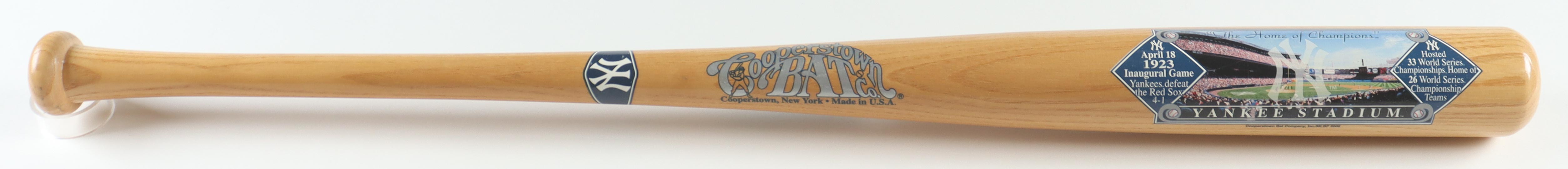 "The Home Of Champions" Cooperstown Bat Co, Yankee Stadium World Series Champs Baseball Bat at PristineAuction.com "The Home Of Champions" Cooperstown Bat Co, Yankee Stadium World Series Champs Baseball Bat at PristineAuction.com