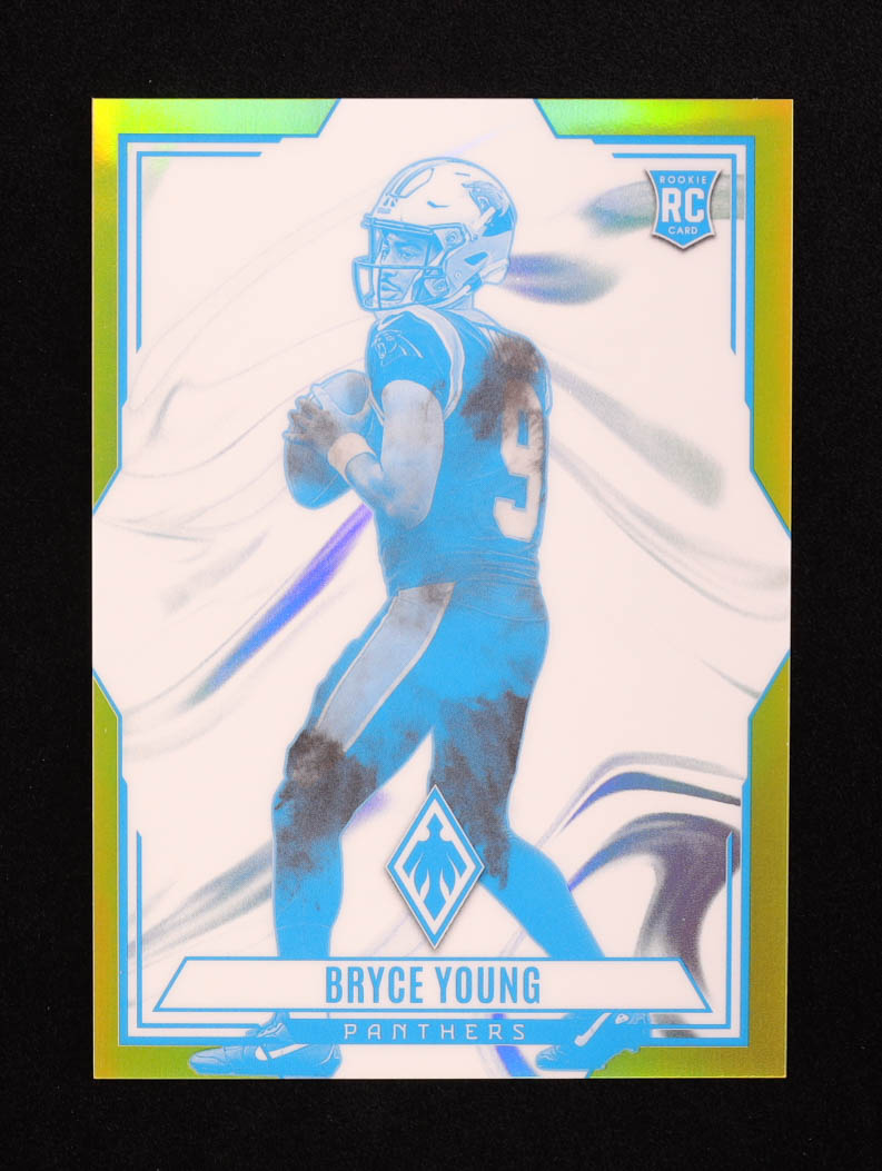 Bryce Young 2023 Panini Phoenix Contours Yellow #2 RC #21/75 at PristineAuction.com Bryce Young 2023 Panini Phoenix Contours Yellow #2 RC #21/75 at PristineAuction.com