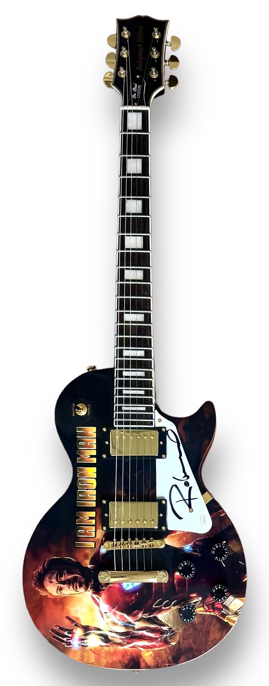 Robert Downey Jr. Signed "Iron Man" Electric Guitar Guitar (JSA LOA) at PristineAuction.com Robert Downey Jr. Signed "Iron Man" Electric Guitar Guitar (JSA LOA) at PristineAuction.com