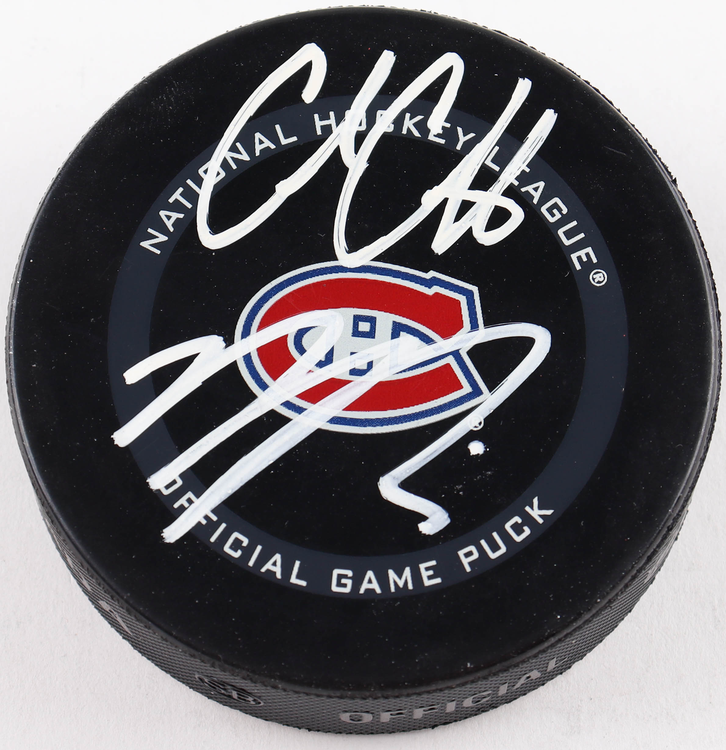 Cole Caufield & Nick Suzuki Signed Canadiens Logo NHL Official Game Puck Hockey Puck (JSA & Beckett) at PristineAuction.com Cole Caufield & Nick Suzuki Signed Canadiens Logo NHL Official Game Puck Hockey Puck (JSA & Beckett) at PristineAuction.com