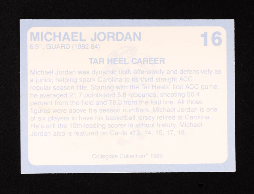Michael Jordan 1989-90 North Carolina Collegiate Collection #15 at PristineAuction.com Michael Jordan 1989-90 North Carolina Collegiate Collection #15 at PristineAuction.com