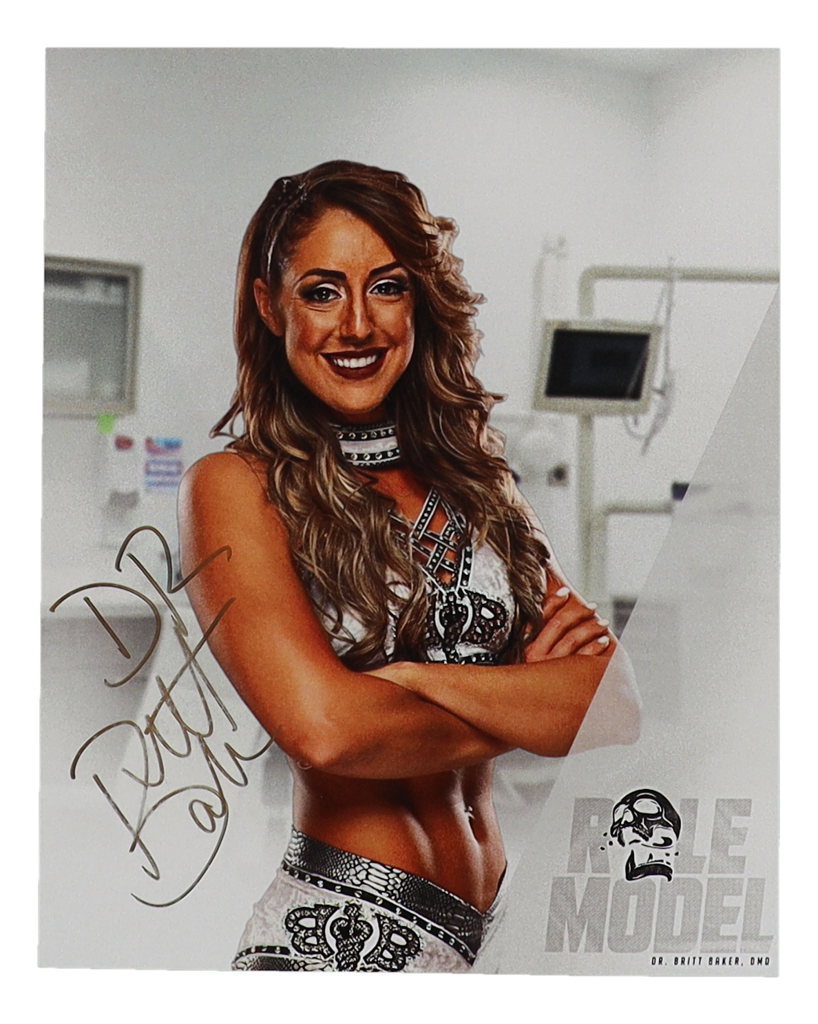Dr. Britt Baker Signed AEW 8x10 Photo (JSA) at PristineAuction.com Dr. Britt Baker Signed AEW 8x10 Photo (JSA) at PristineAuction.com