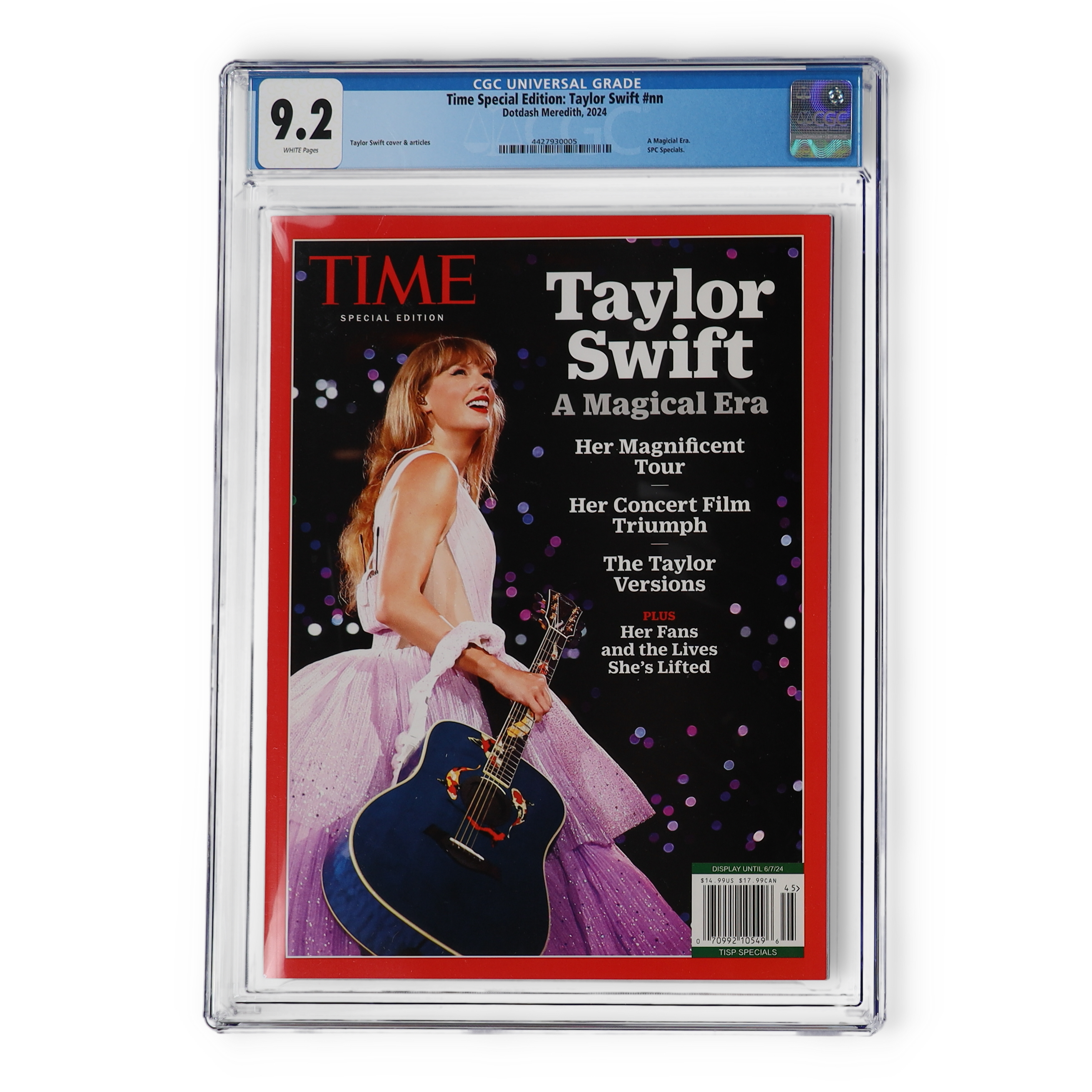 2024 Time Special Edition: Taylor Swift Dotdash Meredith Magazine (CGC 9.2) at PristineAuction.com 2024 Time Special Edition: Taylor Swift Dotdash Meredith Magazine (CGC 9.2) at PristineAuction.com