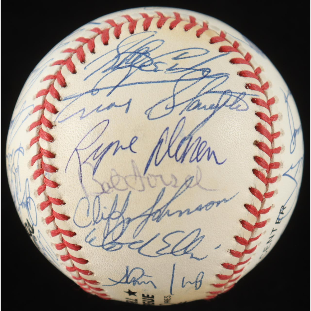 MLB Alumni ONL Baseball Signed by (29) with Lou Brock, Enos Slaughter