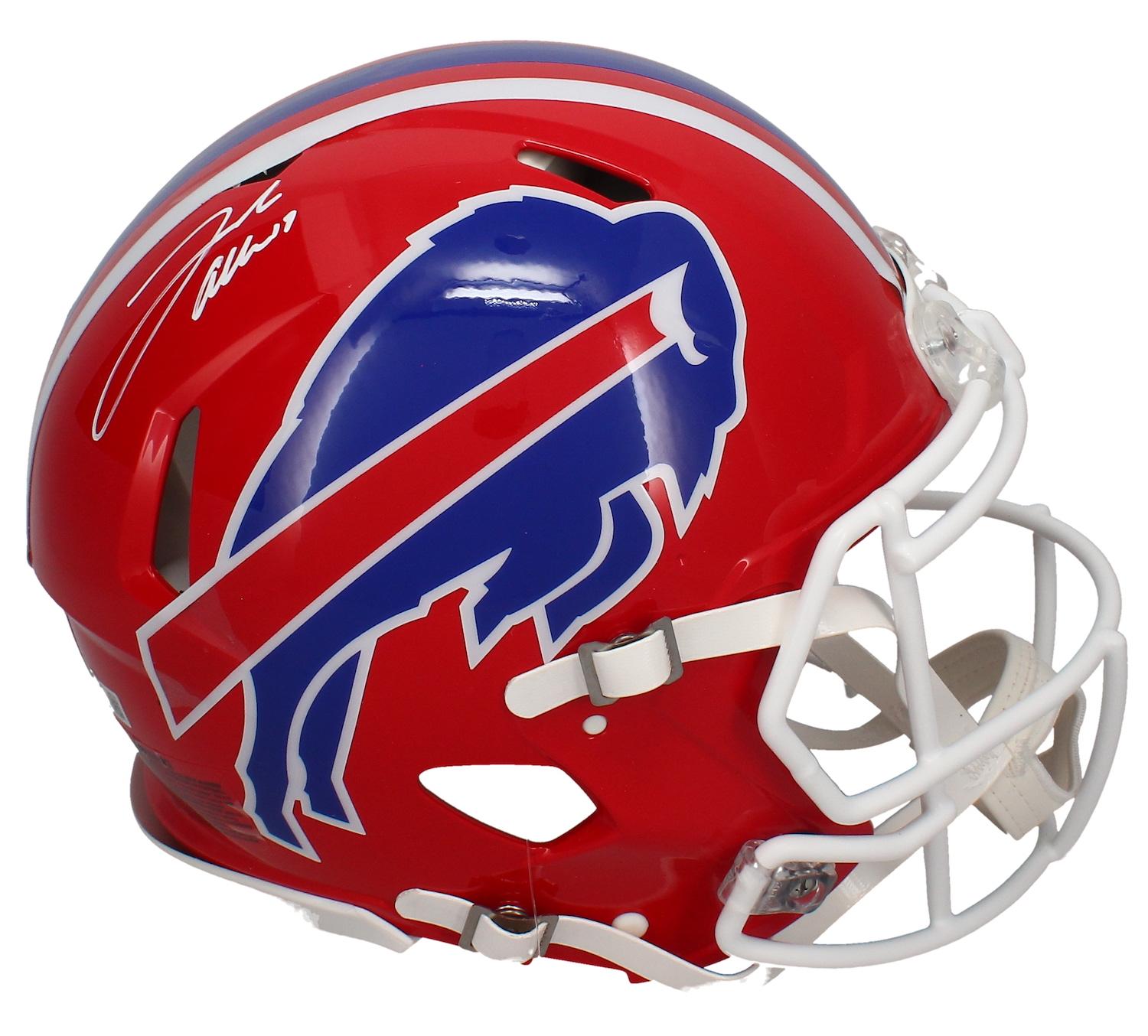Josh Allen Signed Bills Full-Size Authentic On-Field Throwback Speed Helmet (Beckett) at PristineAuction.com Josh Allen Signed Bills Full-Size Authentic On-Field Throwback Speed Helmet (Beckett) at PristineAuction.com