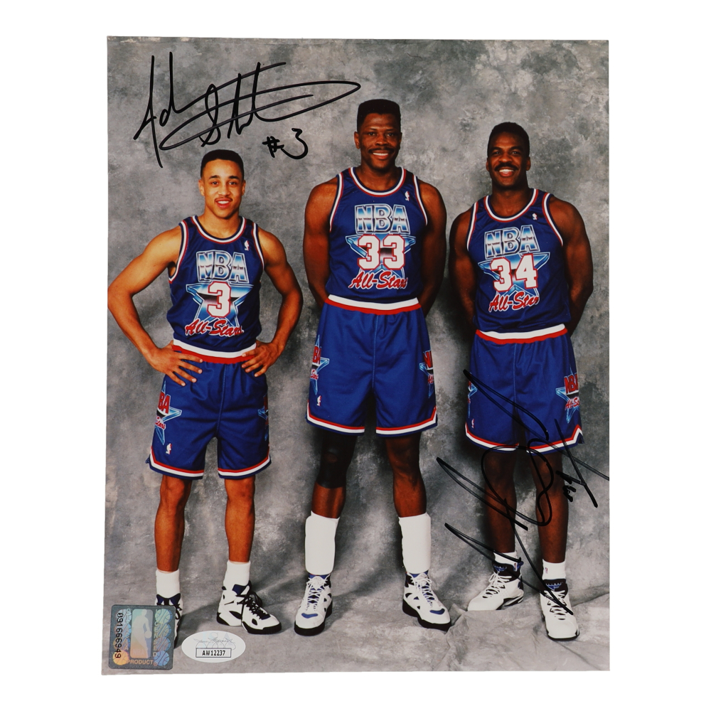 John Starks Charles Oakley Signed NBA All Star 8x10 Photo JSA Pristine Auction