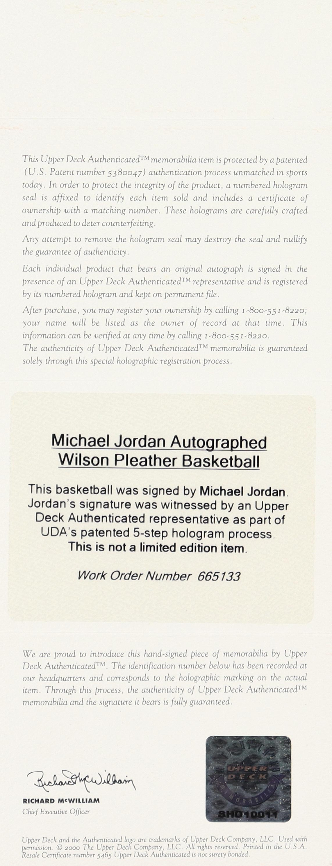 Michael Jordan Signed Wilson Basketball (UDA COA) at PristineAuction.com Michael Jordan Signed Wilson Basketball (UDA COA) at PristineAuction.com