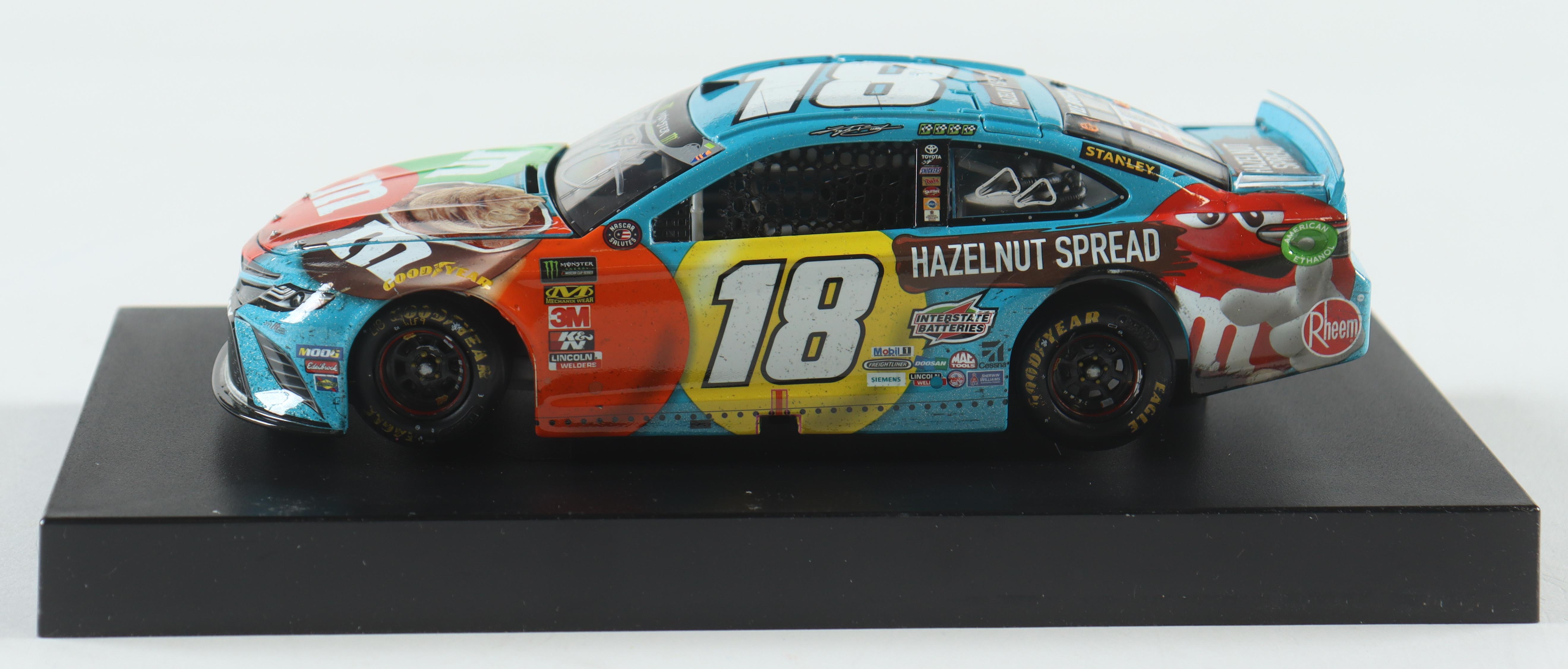 Kyle Busch Signed NASCAR #18 M&M'S Hazelnut Pocono Win 2019 Camry 1:24 Premium Action Diecast Car (PA) at PristineAuction.com Kyle Busch Signed NASCAR #18 M&M'S Hazelnut Pocono Win 2019 Camry 1:24 Premium Action Diecast Car (PA) at PristineAuction.com
