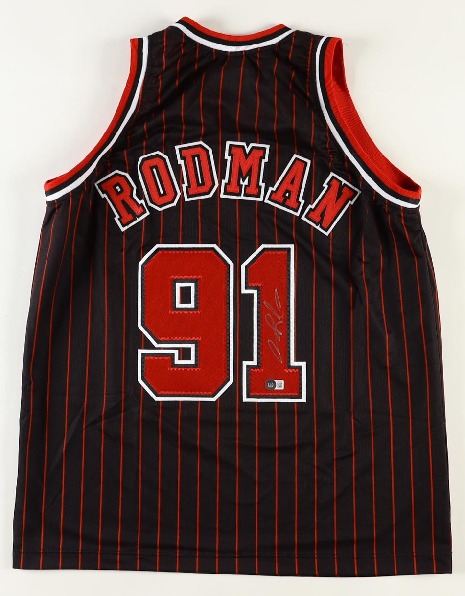 Dennis Rodman Signed Jersey (Beckett) at PristineAuction.com Dennis Rodman Signed Jersey (Beckett) at PristineAuction.com