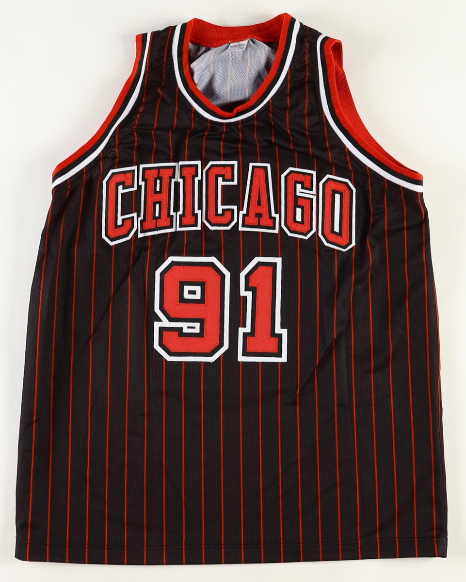 Dennis Rodman Signed Jersey (Beckett) at PristineAuction.com Dennis Rodman Signed Jersey (Beckett) at PristineAuction.com