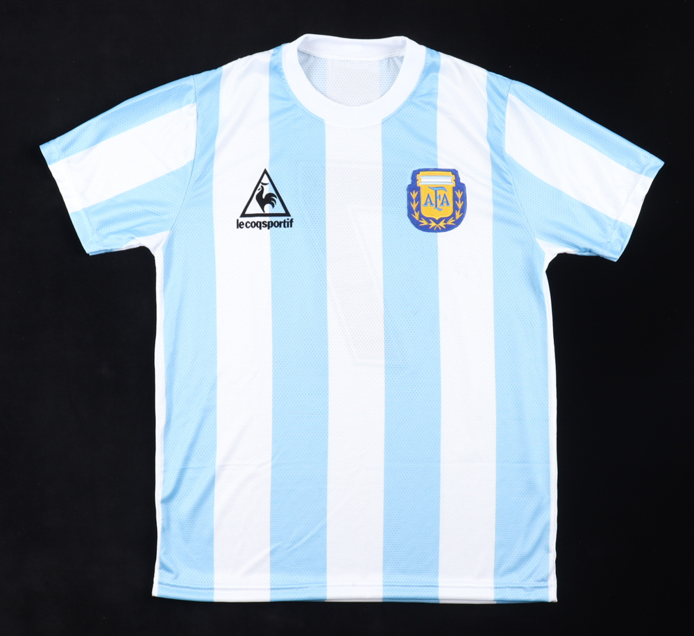 Jorge Burruchaga Signed Jersey Inscribed "Con Afecto" & "Burru" (JSA) at PristineAuction.com Jorge Burruchaga Signed Jersey Inscribed "Con Afecto" & "Burru" (JSA) at PristineAuction.com