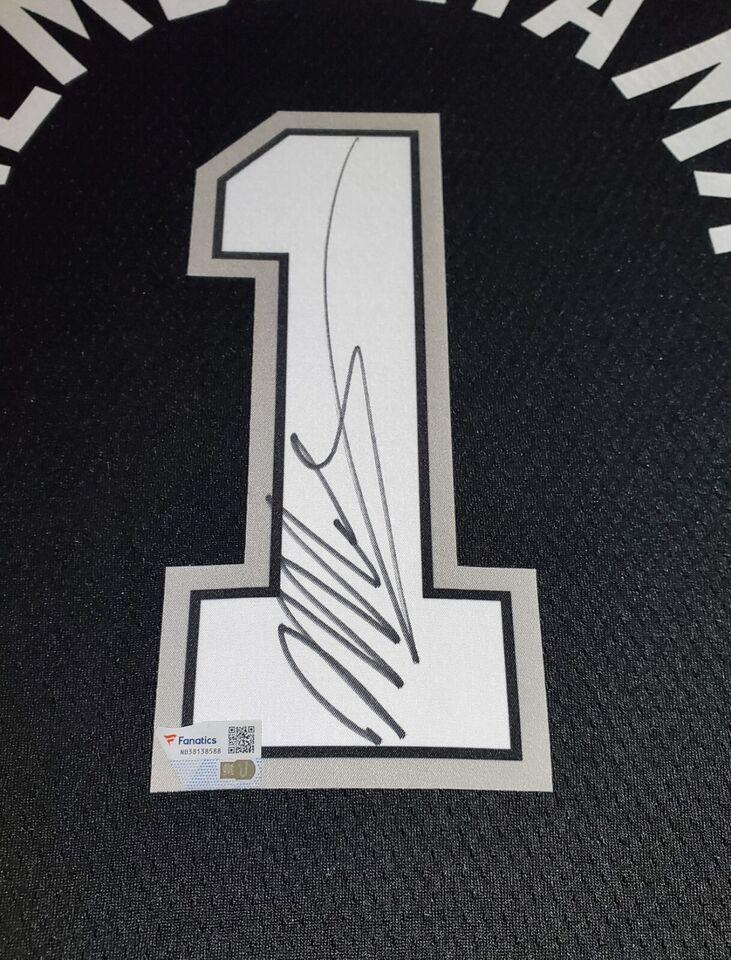 Victor Wembanyama Signed Spurs Custom Framed Nike Jersey with LED Display & (2) PSA 10 Graded Rookie Cards (Fanatics) at PristineAuction.com Victor Wembanyama Signed Spurs Custom Framed Nike Jersey with LED Display & (2) PSA 10 Graded Rookie Cards (Fanatics) at PristineAuction.com