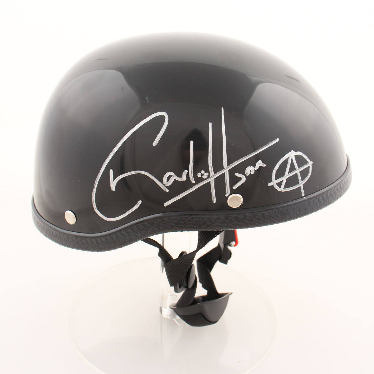 Charlie Hunnam Signed Motorcycle Helmet Inscribed "Jax" with Hand-Drawn Sketch (JSA) at PristineAuction.com Charlie Hunnam Signed Motorcycle Helmet Inscribed "Jax" with Hand-Drawn Sketch (JSA) at PristineAuction.com