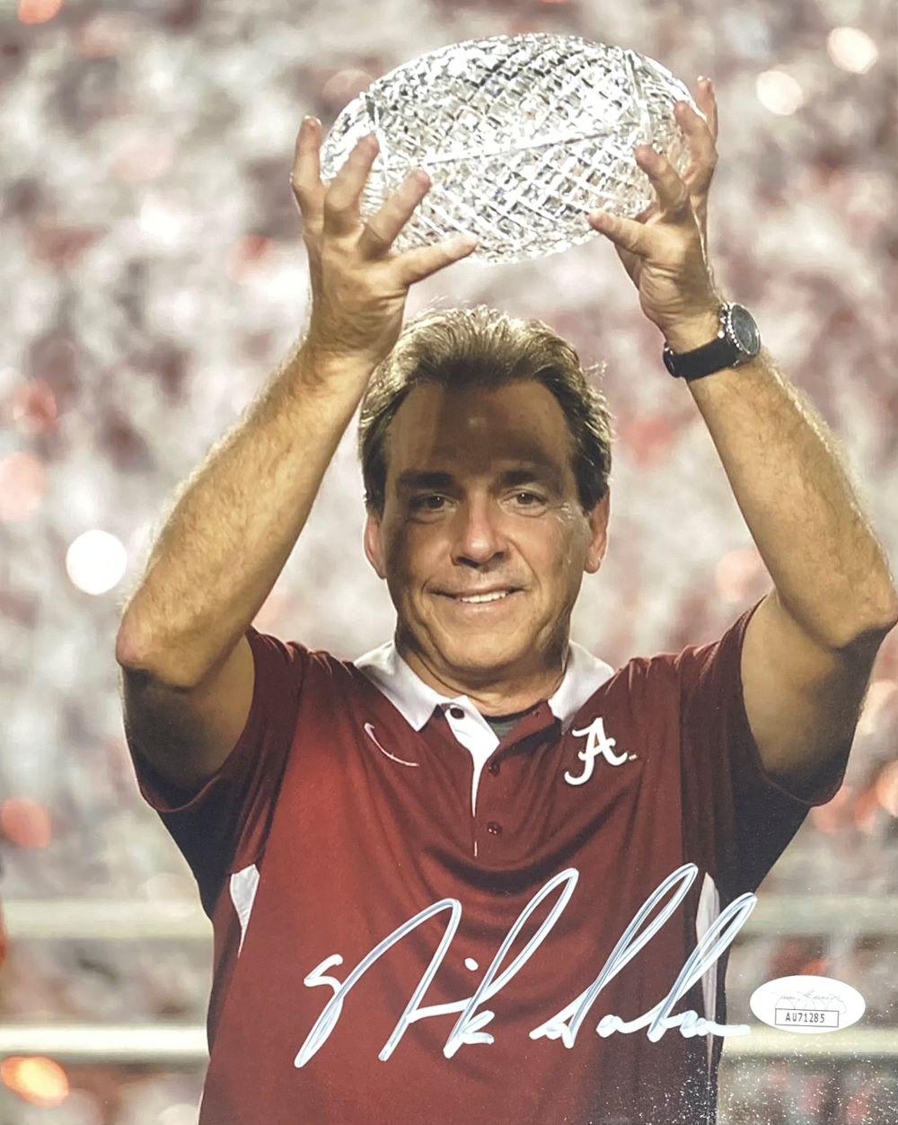 Nick Saban Signed Alabama Crimson Tide 8x10 Photo (JSA) at PristineAuction.com Nick Saban Signed Alabama Crimson Tide 8x10 Photo (JSA) at PristineAuction.com