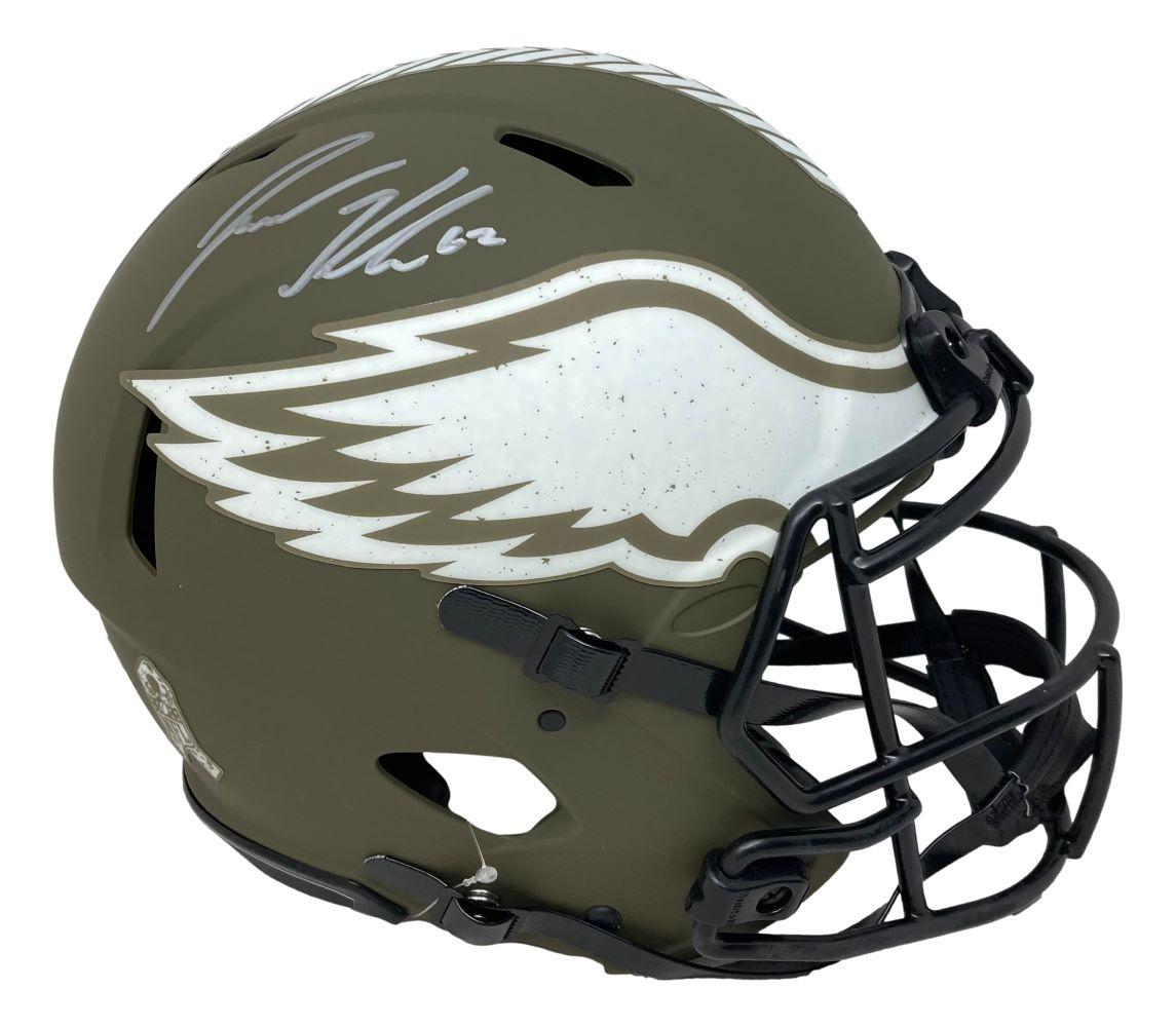 Jason Kelce Signed Eagles Full-Size Authentic On-Field Salute To Service Speed Helmet (PSA) at PristineAuction.com Jason Kelce Signed Eagles Full-Size Authentic On-Field Salute To Service Speed Helmet (PSA) at PristineAuction.com