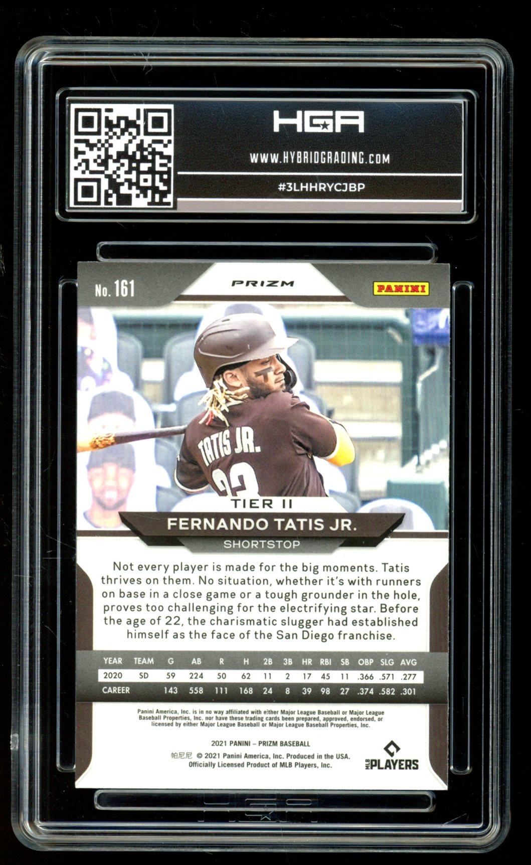 Fernando Tatis Jr. 2021 Panini Prizm Prizms Green Wave #161 (HGA 9.5) at PristineAuction.com Fernando Tatis Jr. 2021 Panini Prizm Prizms Green Wave #161 (HGA 9.5) at PristineAuction.com