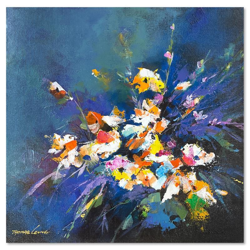 "Blossom II" 15x15 Original Acrylic Painting on Canvas Board by Thomas Leung (Artova) at PristineAuction.com "Blossom II" 15x15 Original Acrylic Painting on Canvas Board by Thomas Leung (Artova) at PristineAuction.com
