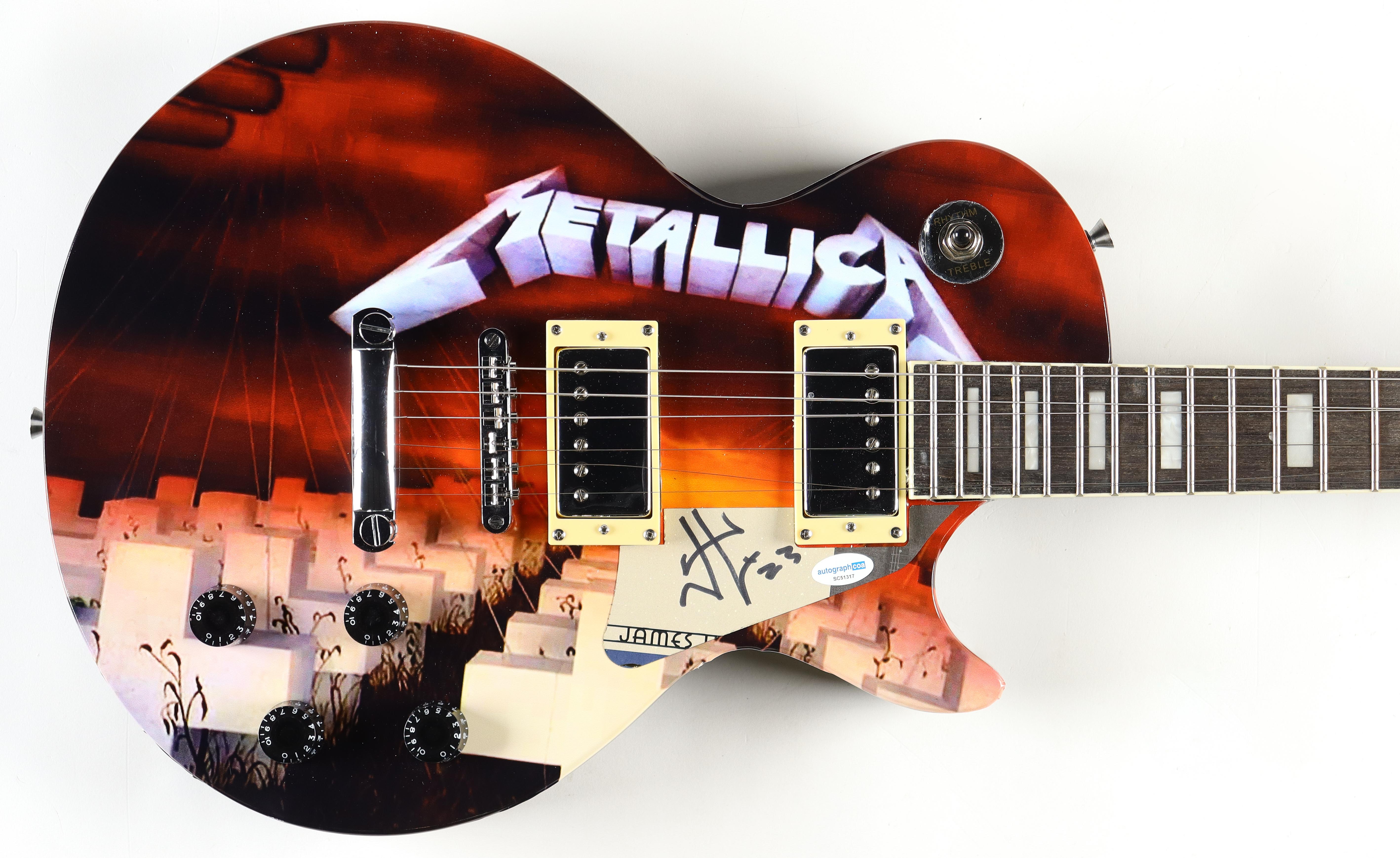 James Hetfield Signed "Metallica" Custom Electric Guitar (ACOA) at PristineAuction.com James Hetfield Signed "Metallica" Custom Electric Guitar (ACOA) at PristineAuction.com