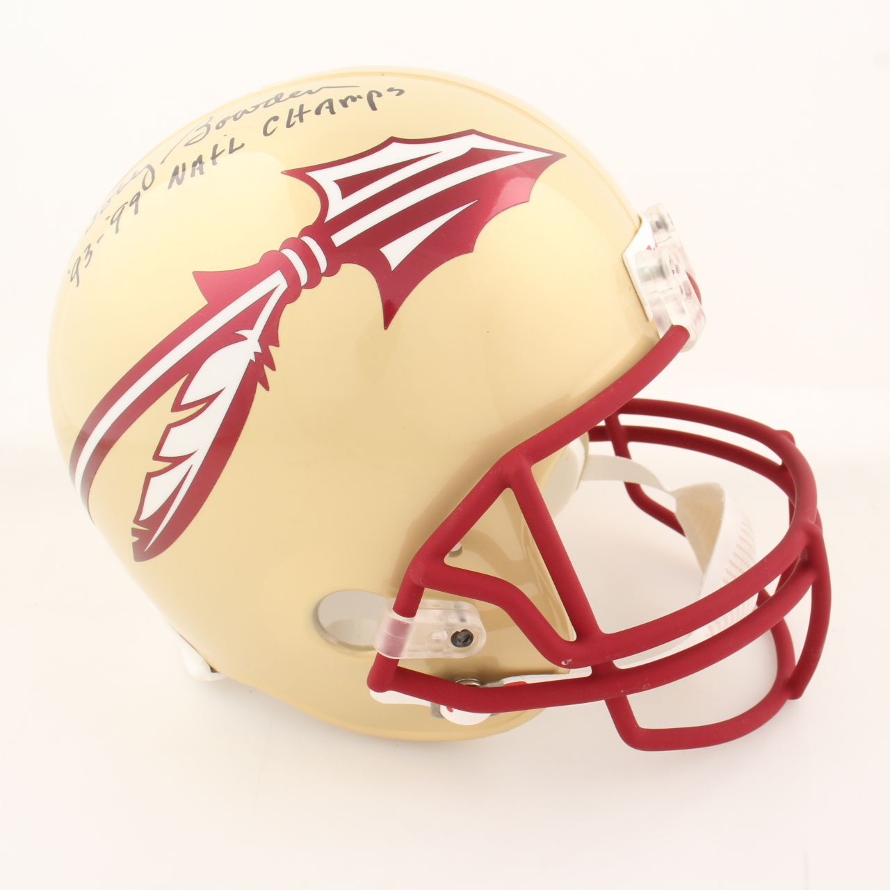 Bobby Bowden Signed Florida State Seminoles Full-Size Helmet inscribed "'93-'99 Nat'l Champs" (Beckett) at PristineAuction.com Bobby Bowden Signed Florida State Seminoles Full-Size Helmet inscribed "'93-'99 Nat'l Champs" (Beckett) at PristineAuction.com