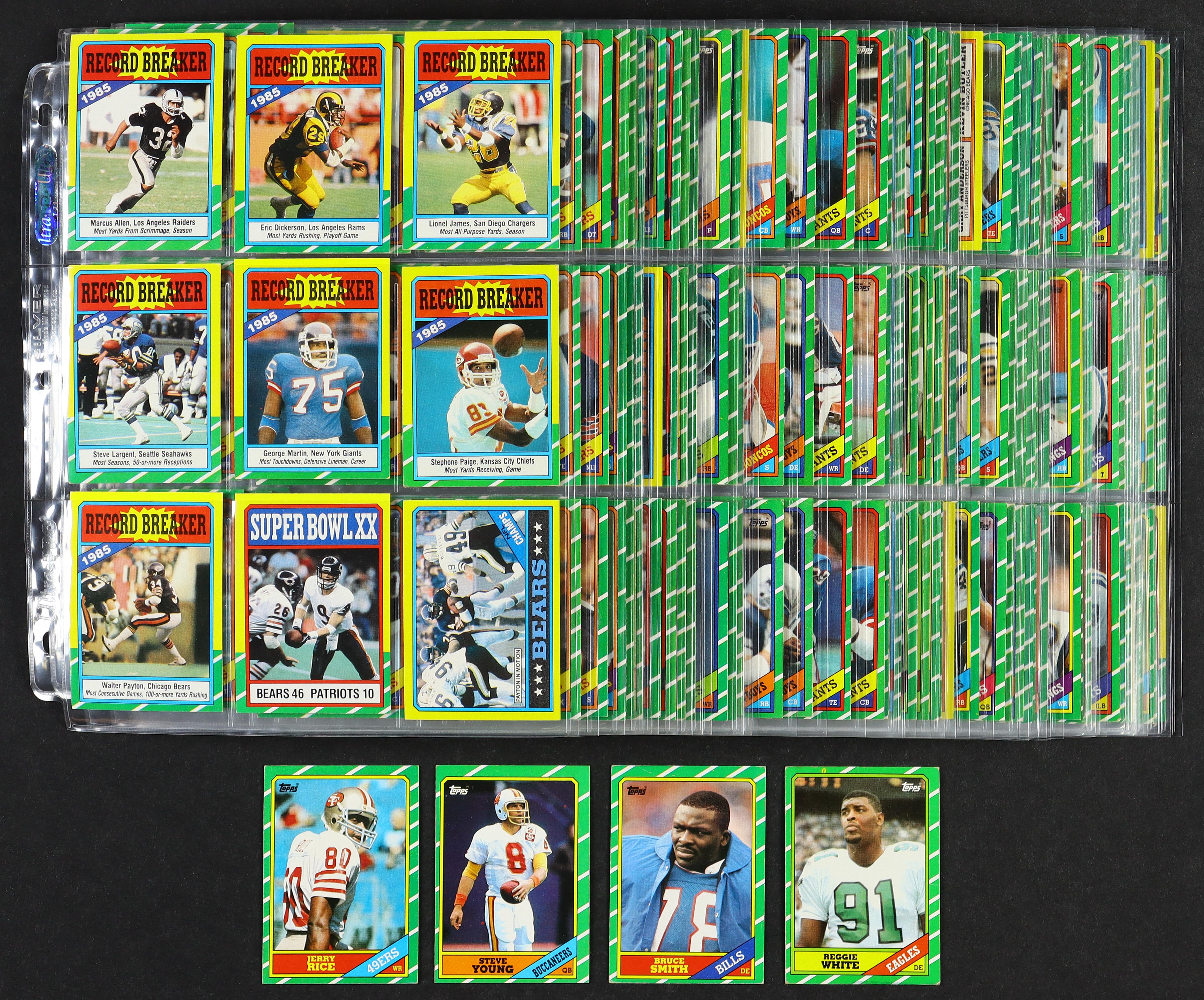 1986 Topps Football Complete Set of (396) Cards with Jerry Rice #161 RC ...