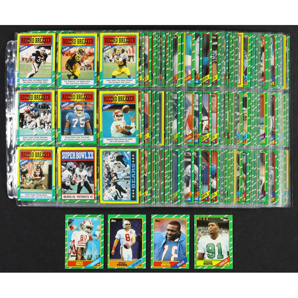 1986 Topps Football Complete Set of (396) Cards with Jerry Rice #161 RC ...