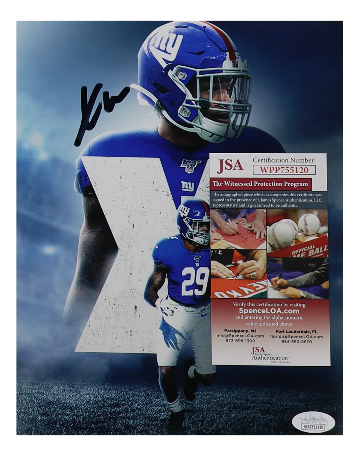 Xavier McKinney Signed Giants 8x10 Photo (JSA) at PristineAuction.com Xavier McKinney Signed Giants 8x10 Photo (JSA) at PristineAuction.com