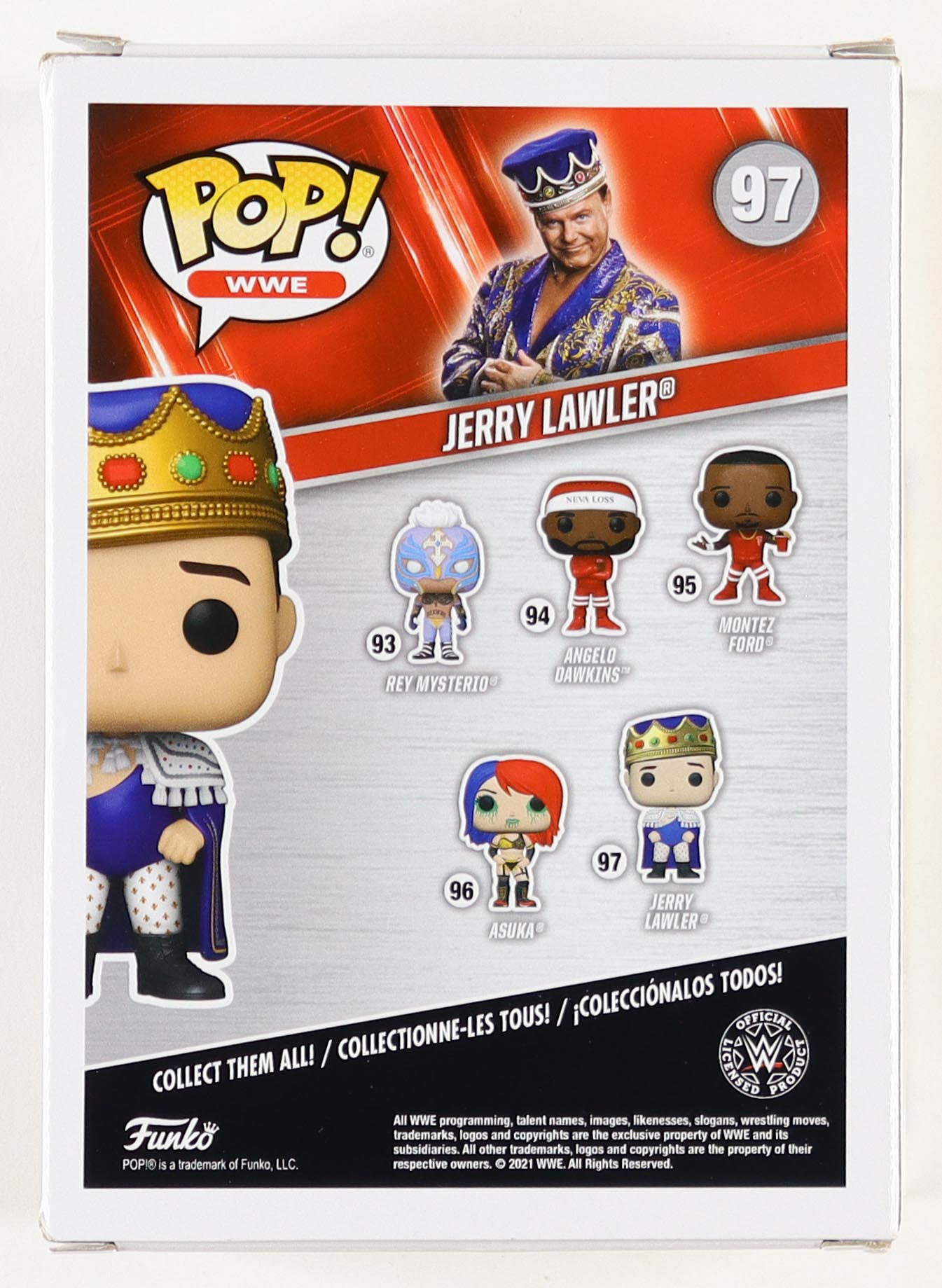 Jerry Lawler Signed WWE #97 Funko Pop! Vinyl Figure Inscribed "WWE HOF 07" & "King" (JSA) at PristineAuction.com Jerry Lawler Signed WWE #97 Funko Pop! Vinyl Figure Inscribed "WWE HOF 07" & "King" (JSA) at PristineAuction.com