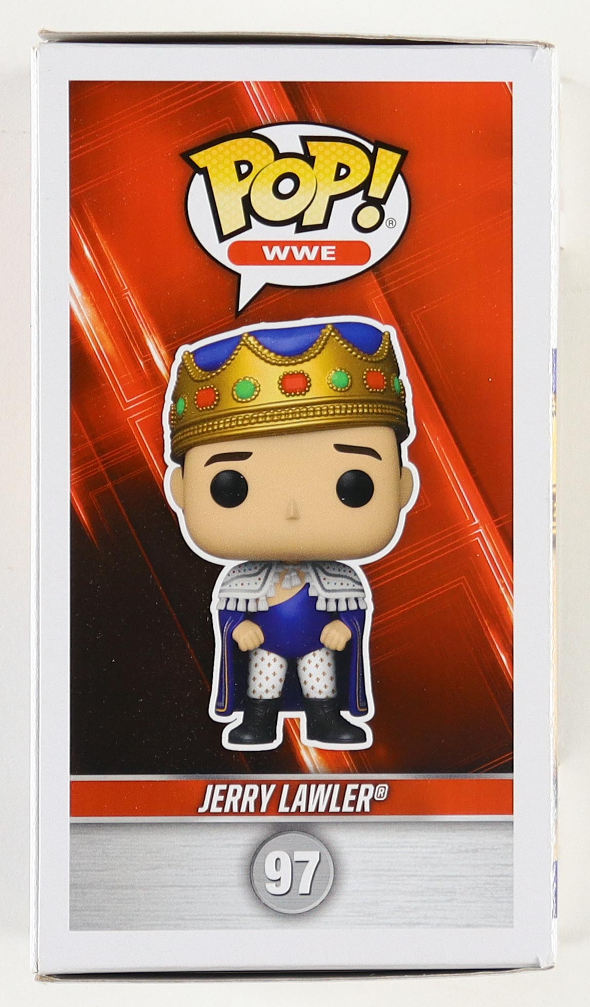 Jerry Lawler Signed WWE #97 Funko Pop! Vinyl Figure Inscribed "WWE HOF 07" & "King" (JSA) at PristineAuction.com Jerry Lawler Signed WWE #97 Funko Pop! Vinyl Figure Inscribed "WWE HOF 07" & "King" (JSA) at PristineAuction.com