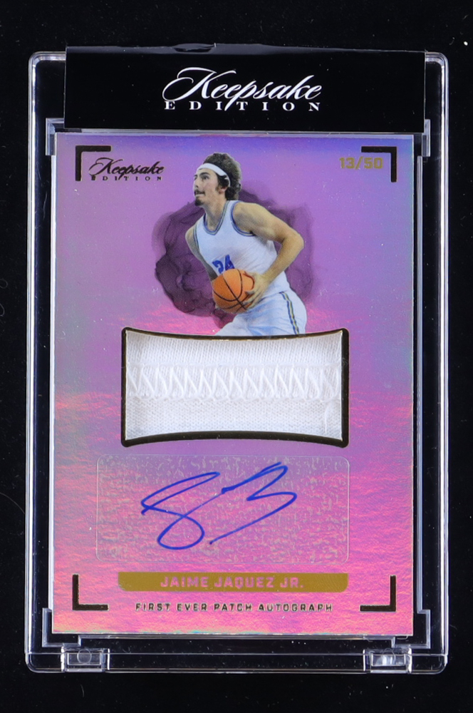 Jaime Jaquez Jr. 2022 Keepsake Edition Shoe Patch Autograph #52 #13/50 at PristineAuction.com Jaime Jaquez Jr. 2022 Keepsake Edition Shoe Patch Autograph #52 #13/50 at PristineAuction.com