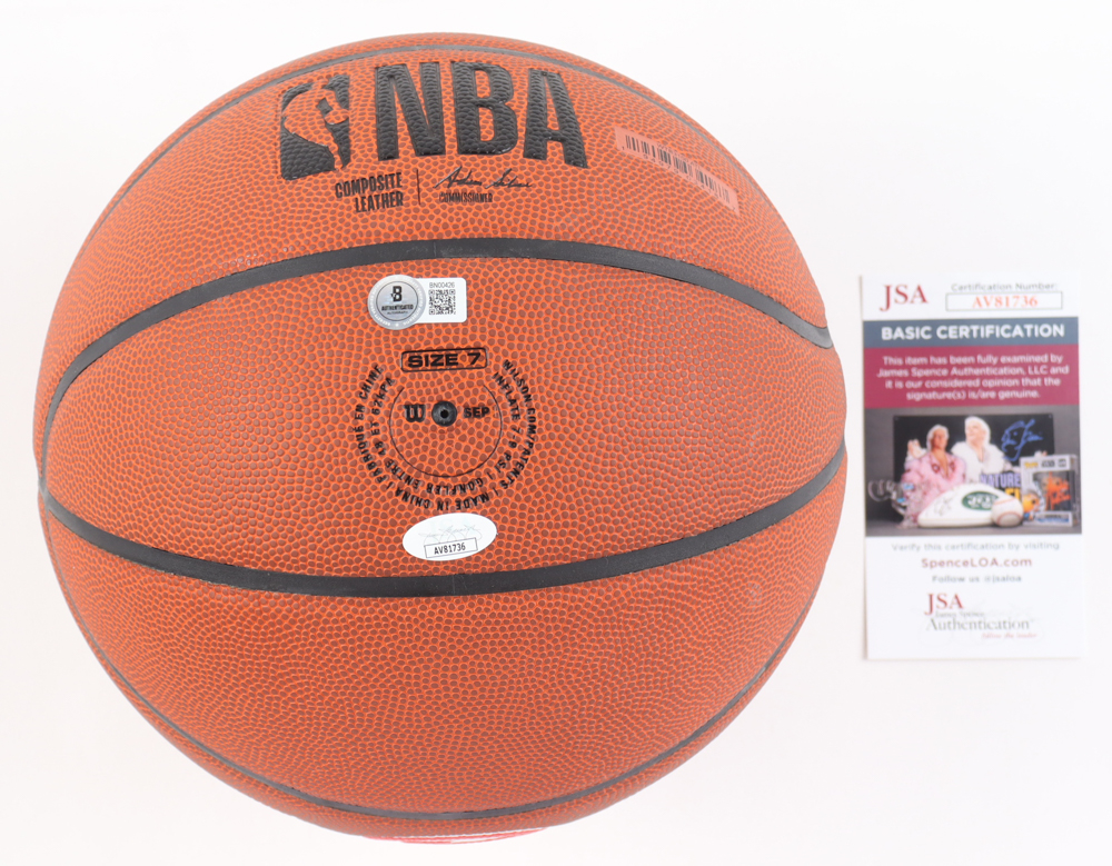 Dominique Wilkins Signed Hawks Logo NBA Basketball (JSA & Beckett) at PristineAuction.com Dominique Wilkins Signed Hawks Logo NBA Basketball (JSA & Beckett) at PristineAuction.com