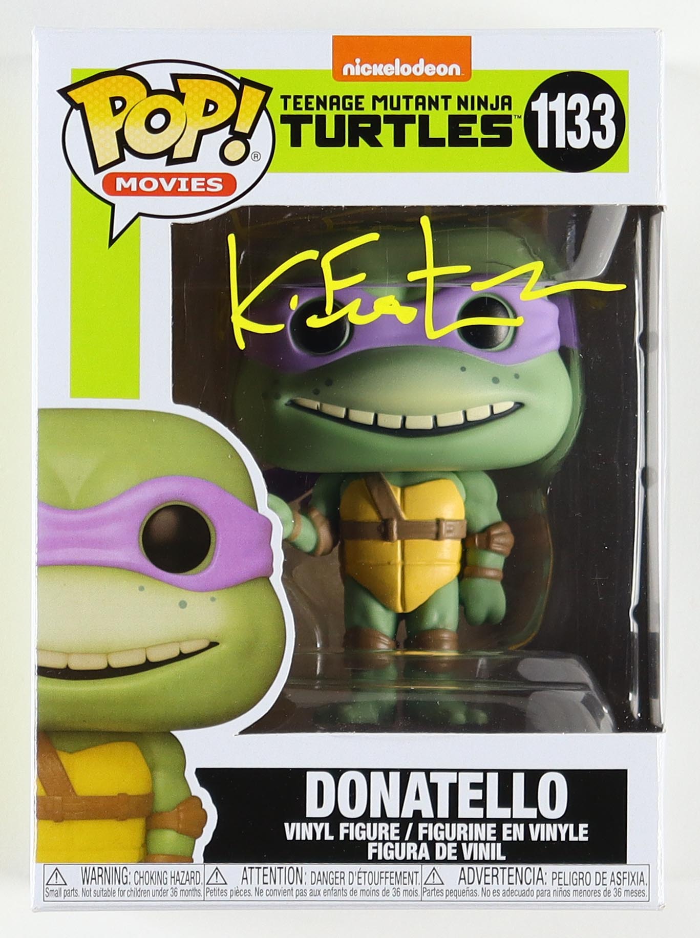 Kevin Eastman Signed "Teenage Mutant Ninja Turtles" #1133 Donatello Funko Pop! (PA) at PristineAuction.com Kevin Eastman Signed "Teenage Mutant Ninja Turtles" #1133 Donatello Funko Pop! (PA) at PristineAuction.com